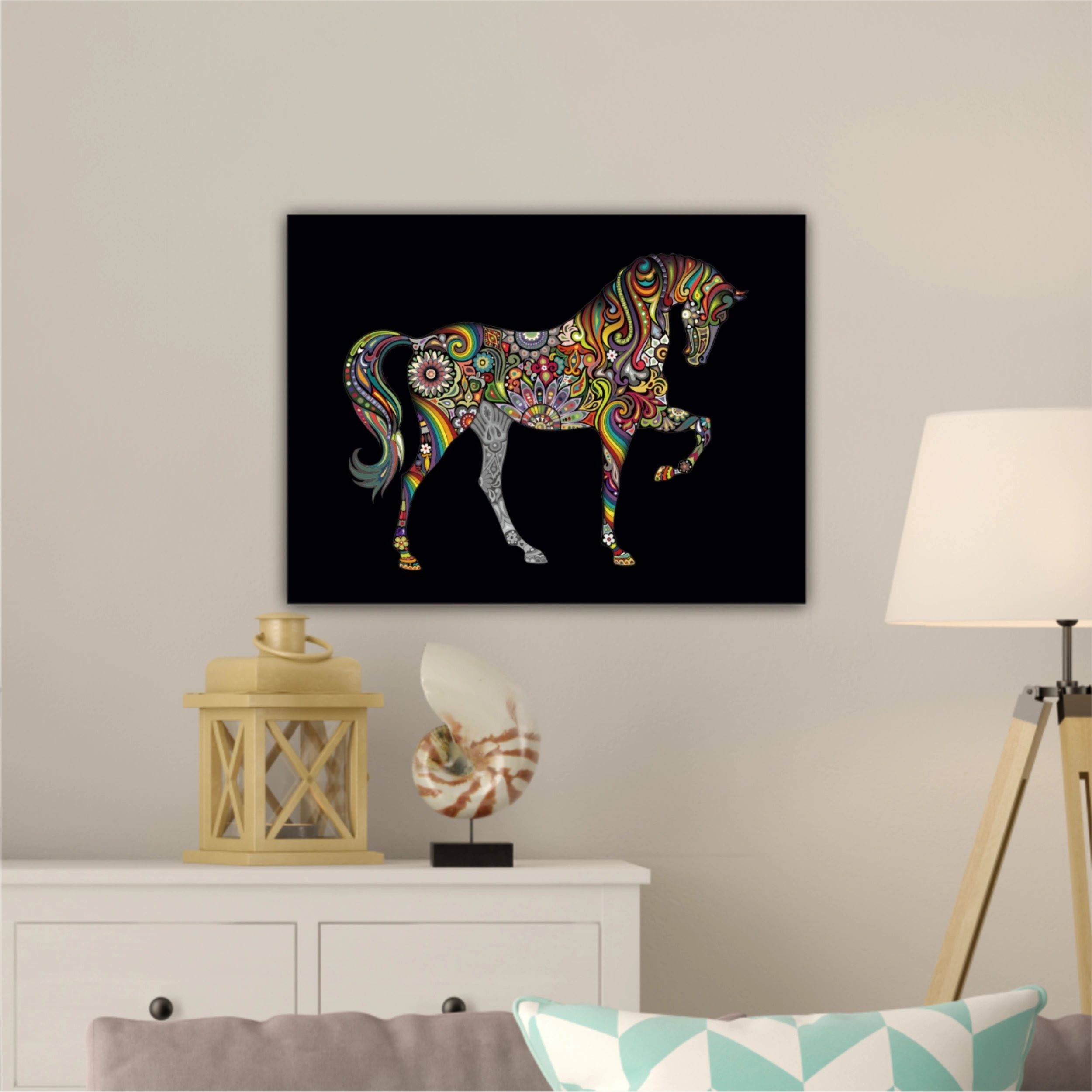 Cai colorat horse colorate abstract