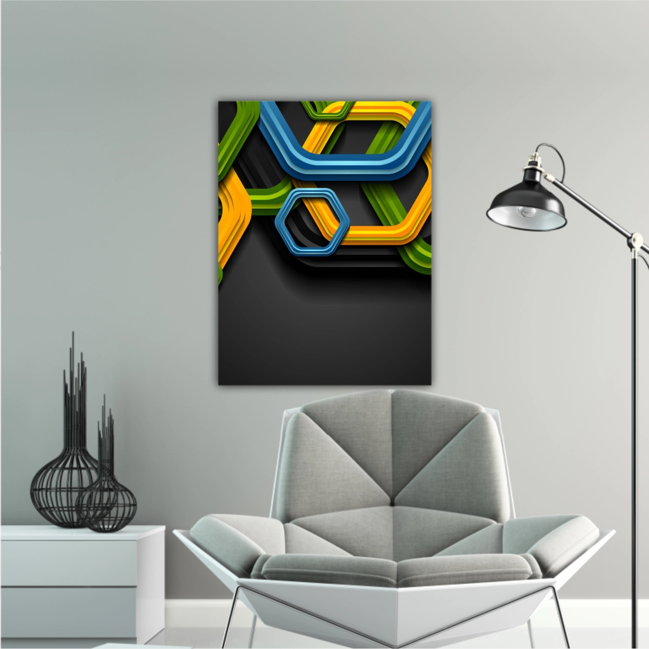 Tehnologie Geometric Background Colorat Hexagon Tehnologie Dark Abstract Corporate Vector Formă Design grafic Tehnic Negru