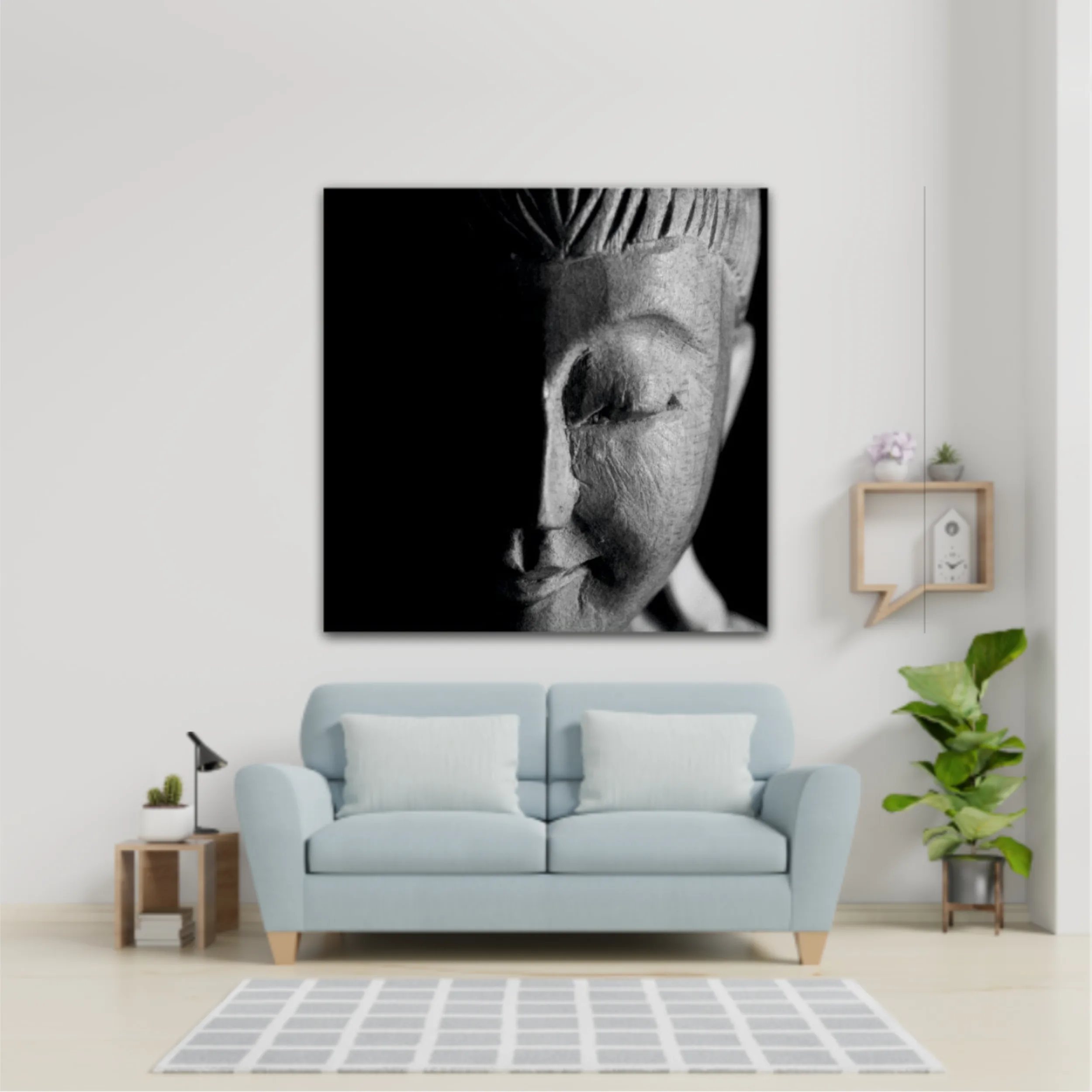 Buddha black and white