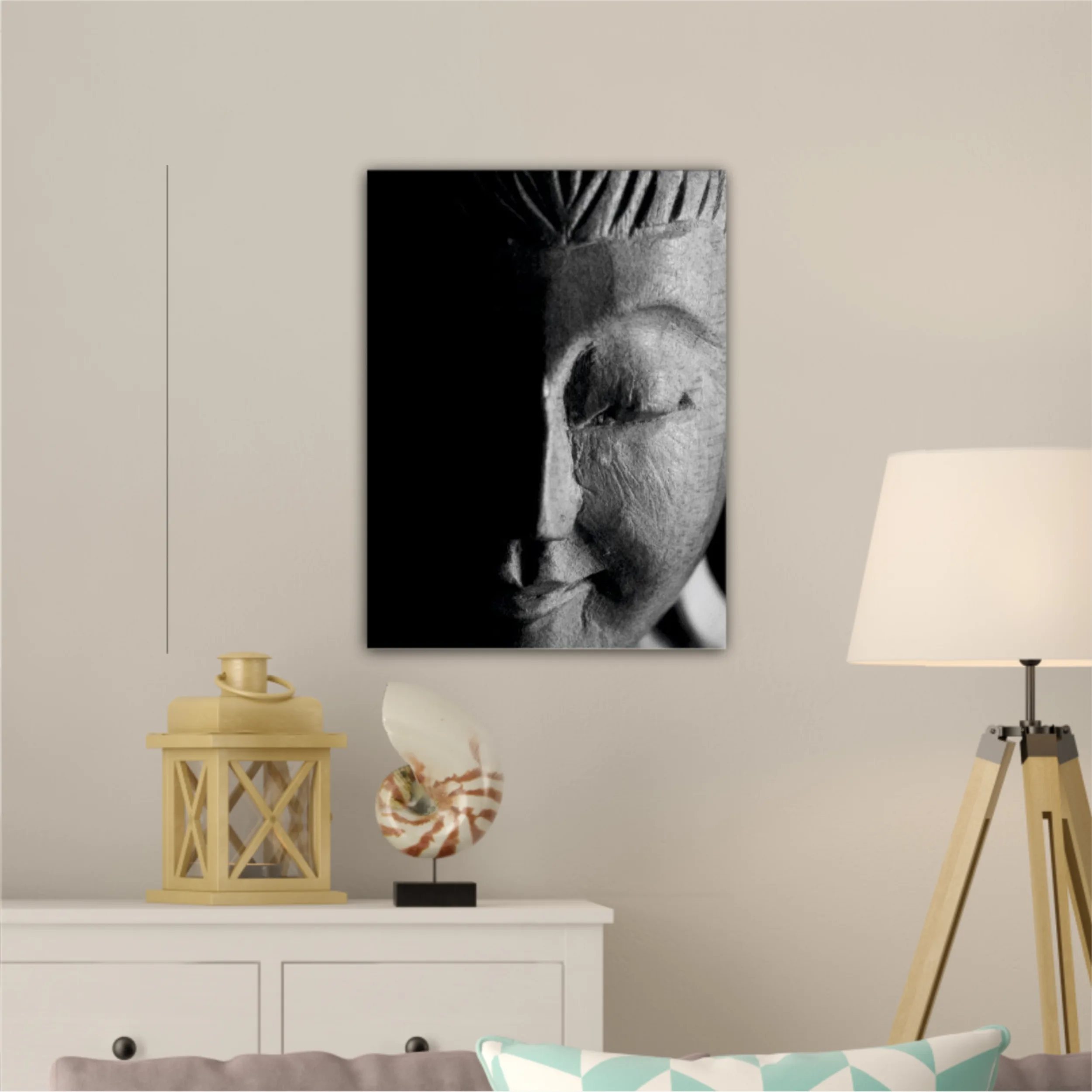 Buddha black and white