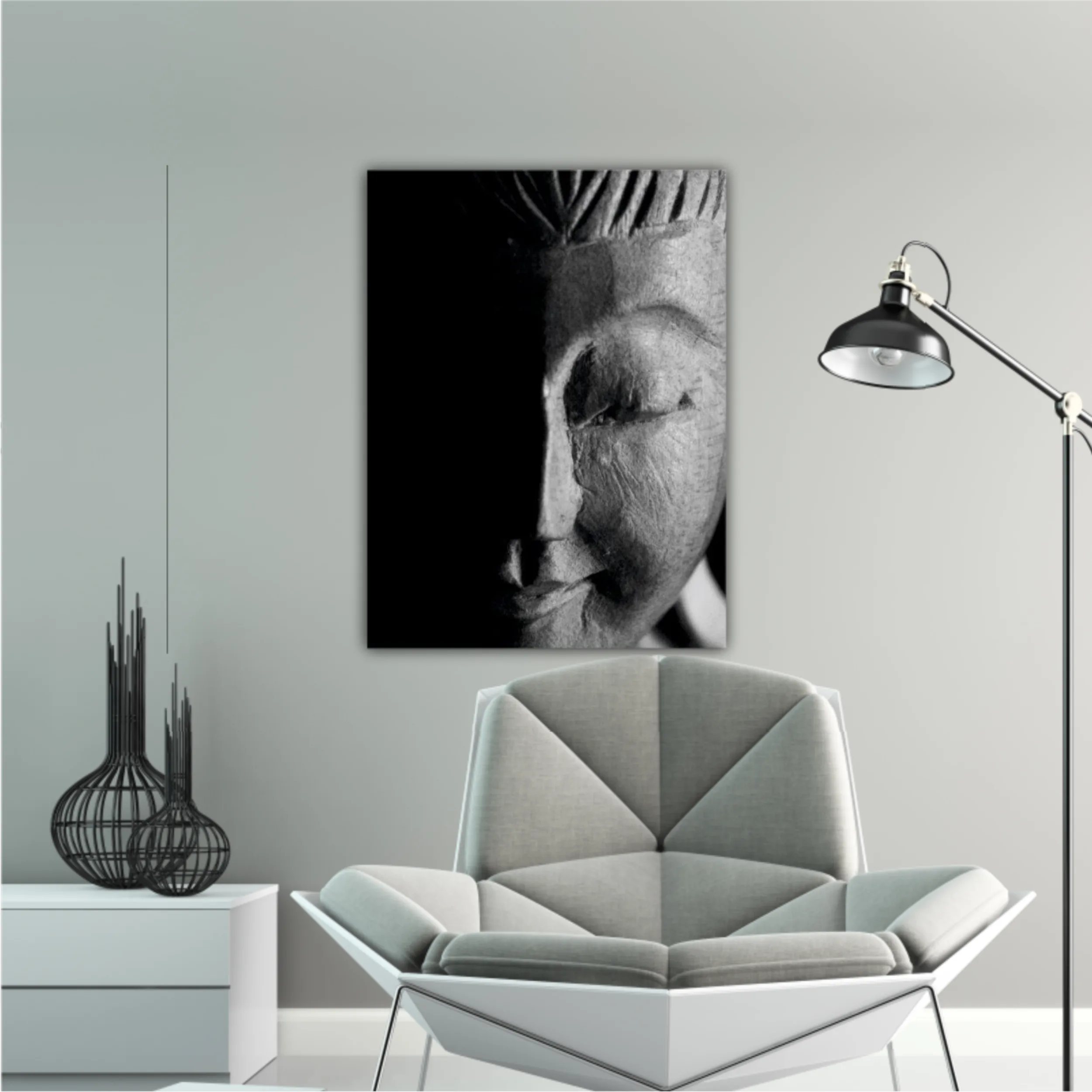 Buddha black and white