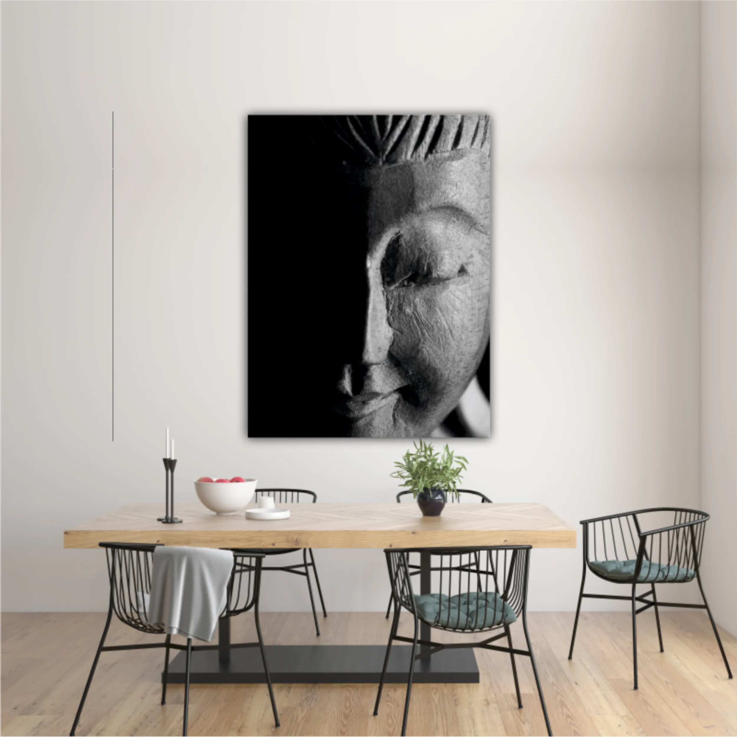 Buddha black and white