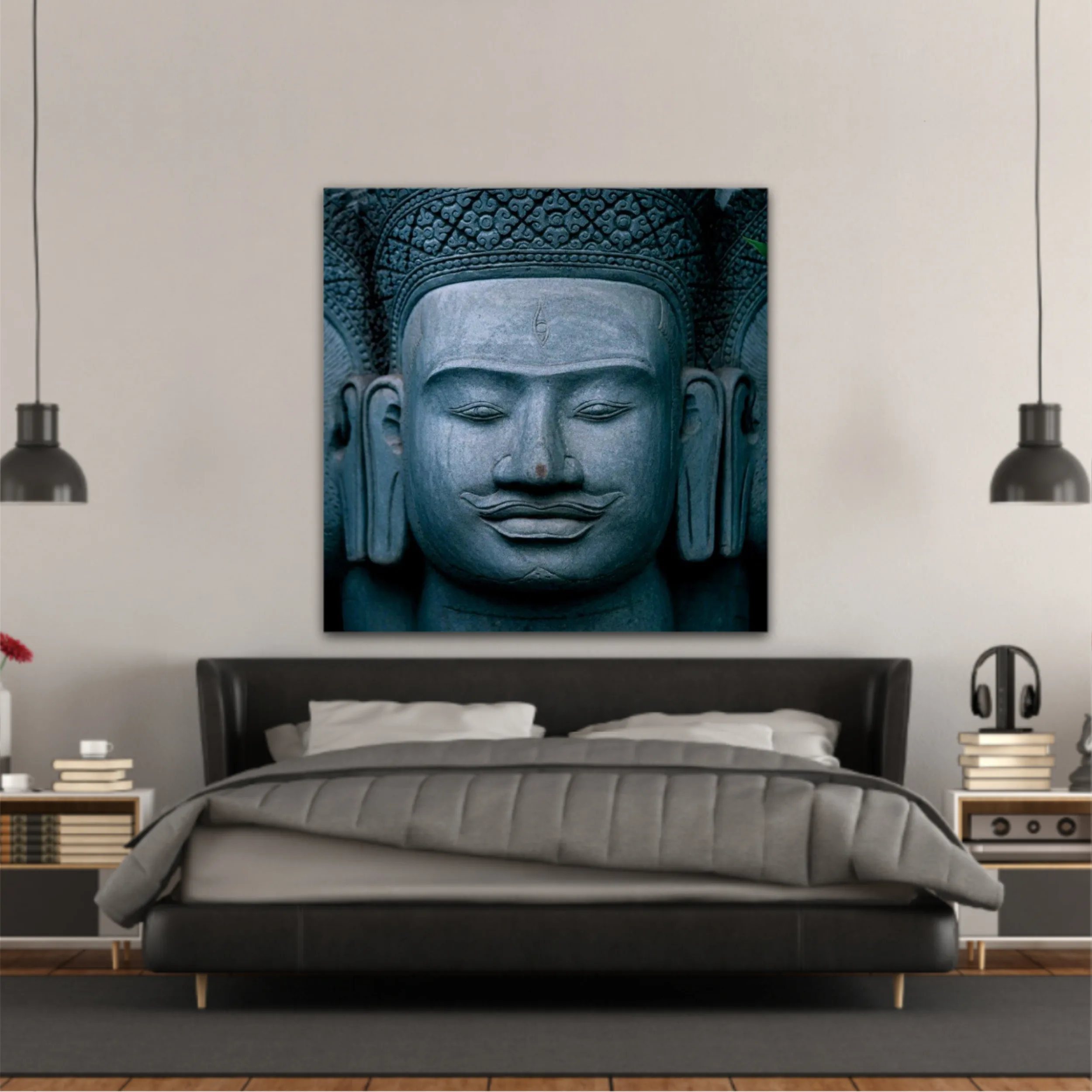 Three Headed Buddha Statue