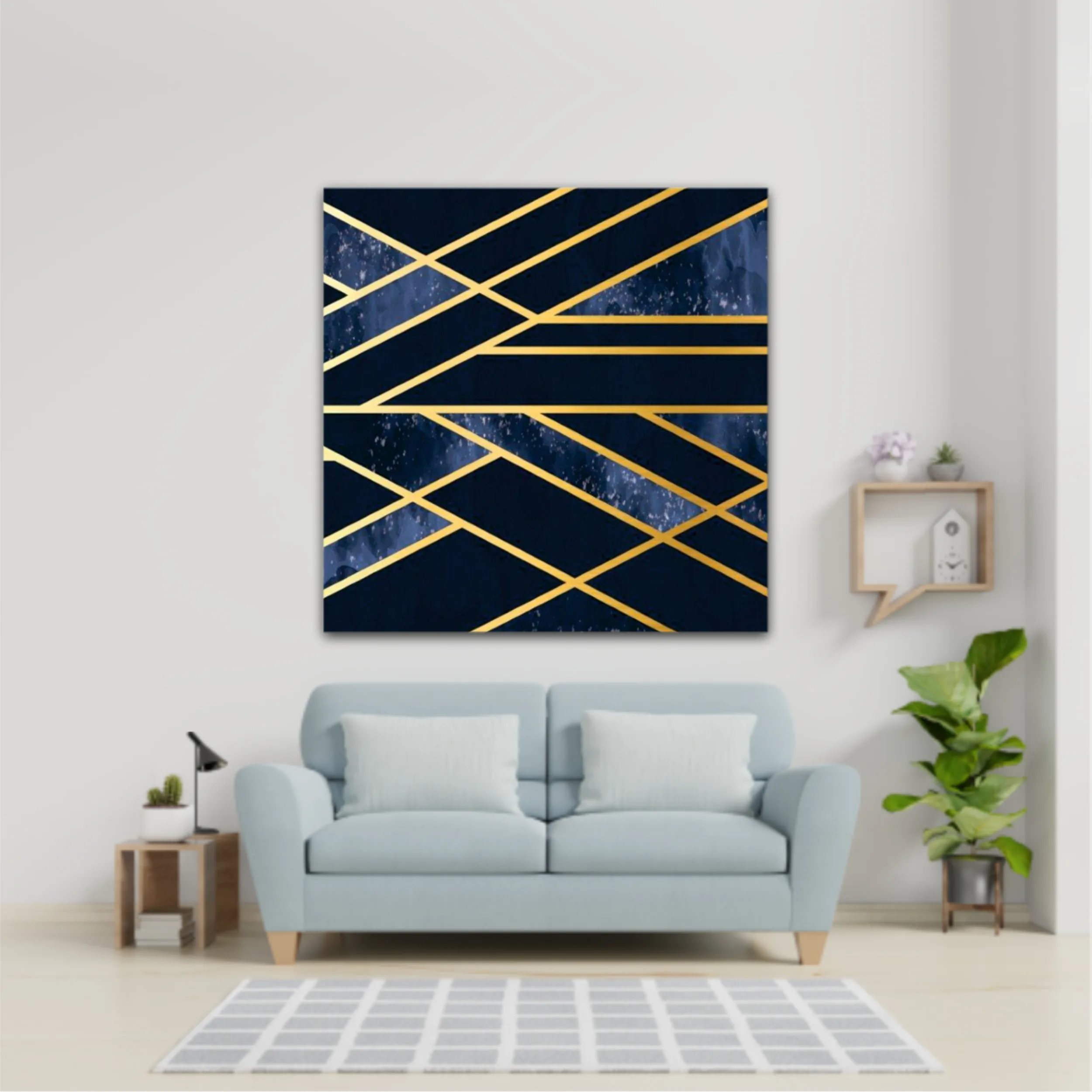 3d illustration - Golden lines 2