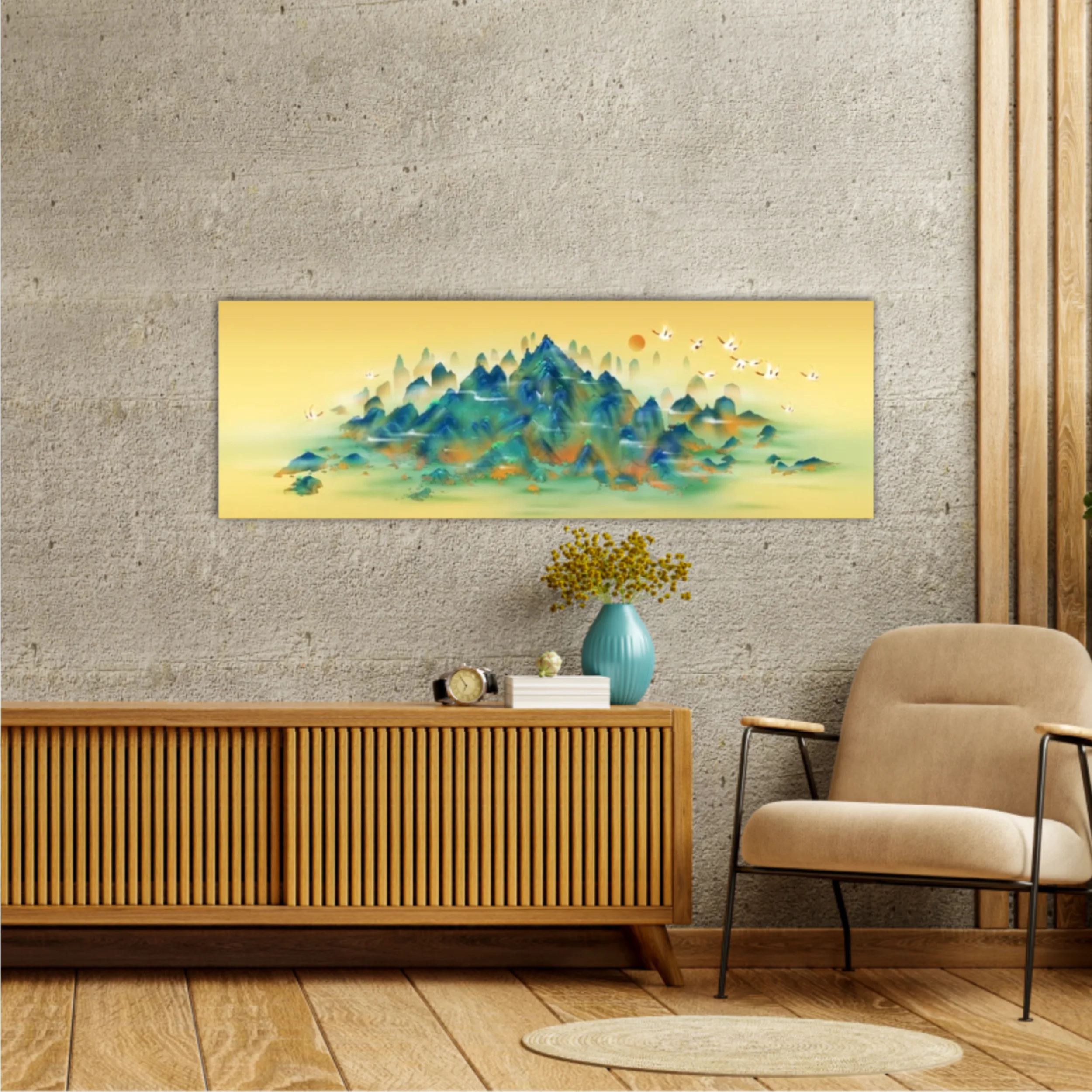 Traditional classical Chinese style landscape，Oriental painting