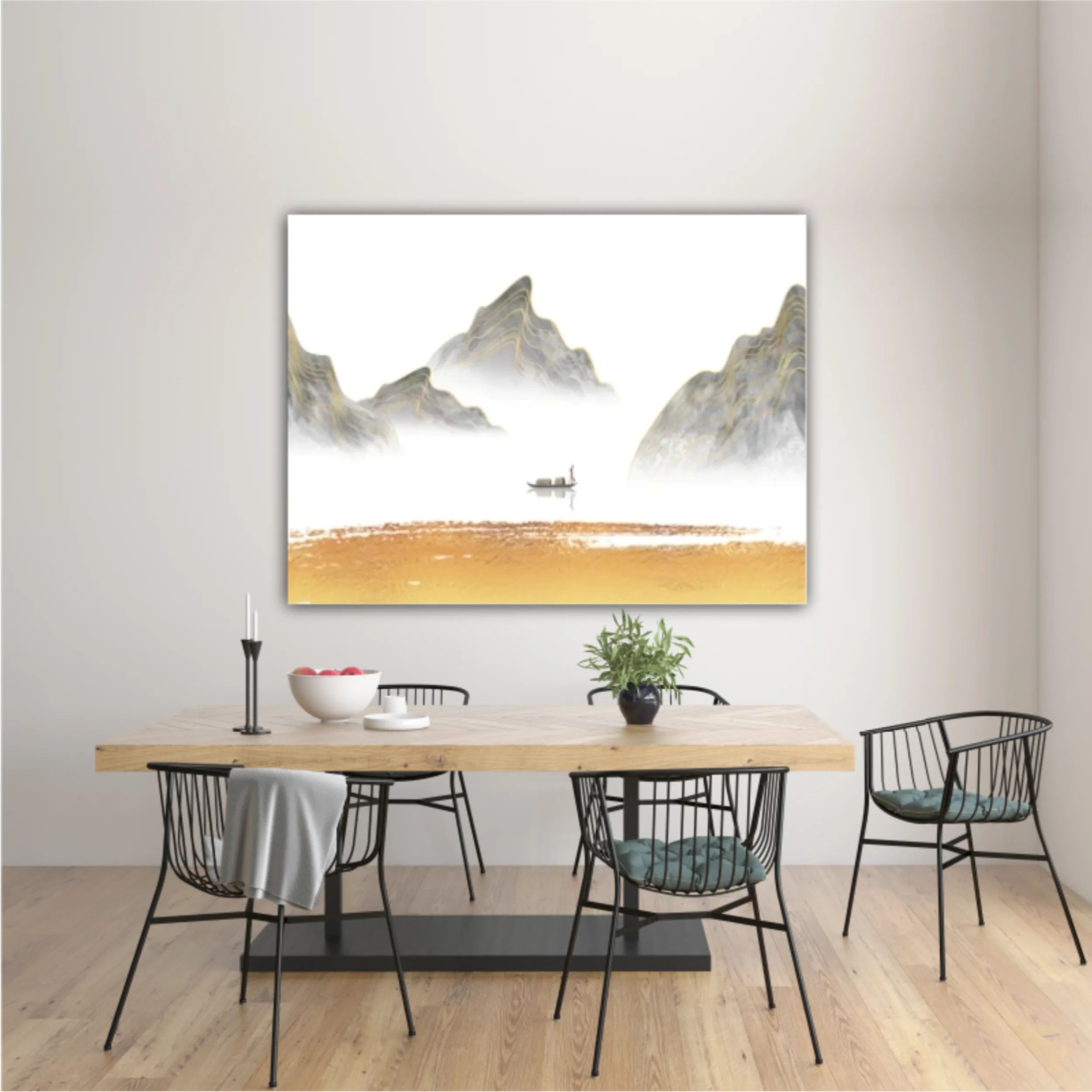 3d illustration image of mountain river water and cloud