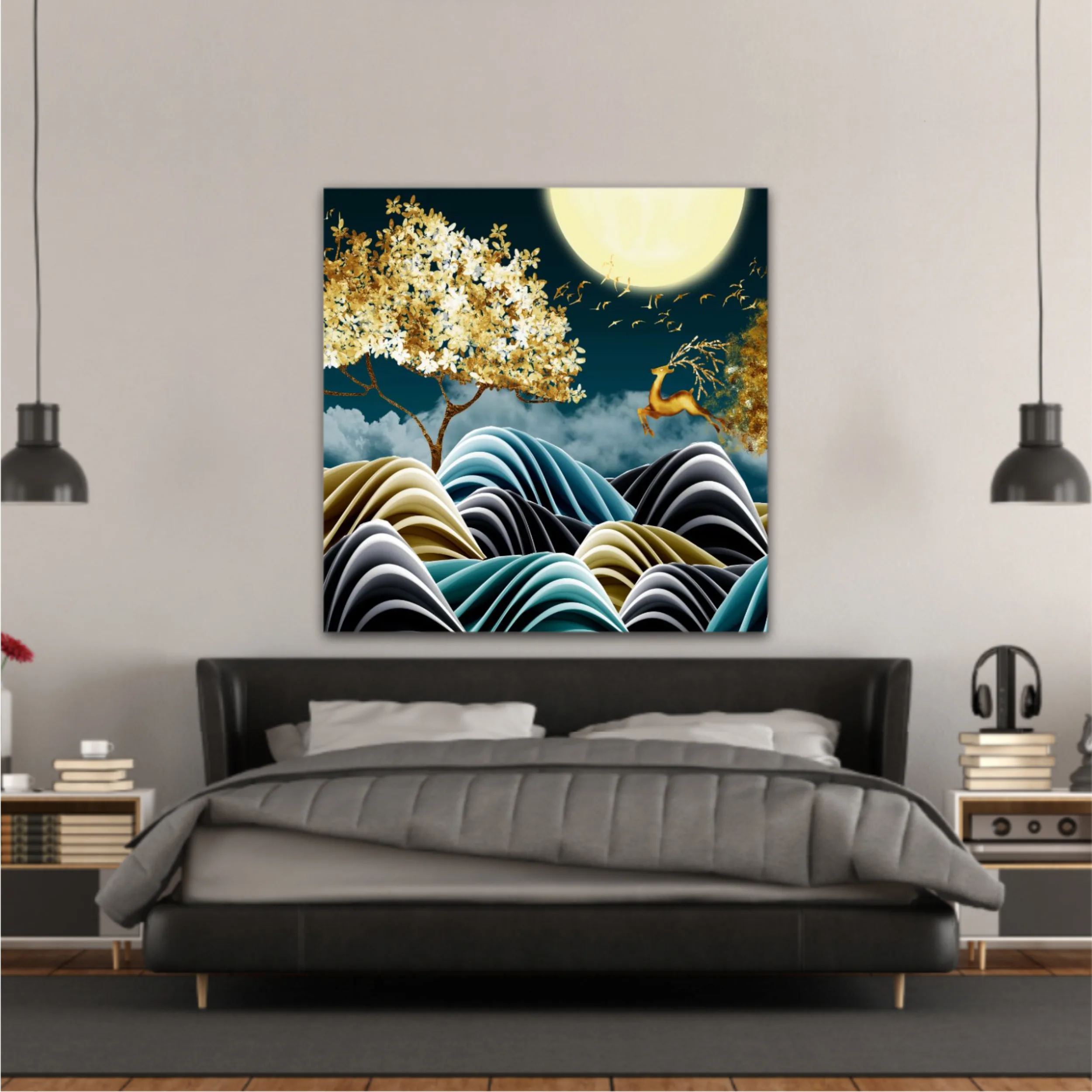 Luxurious abstract art digital painting