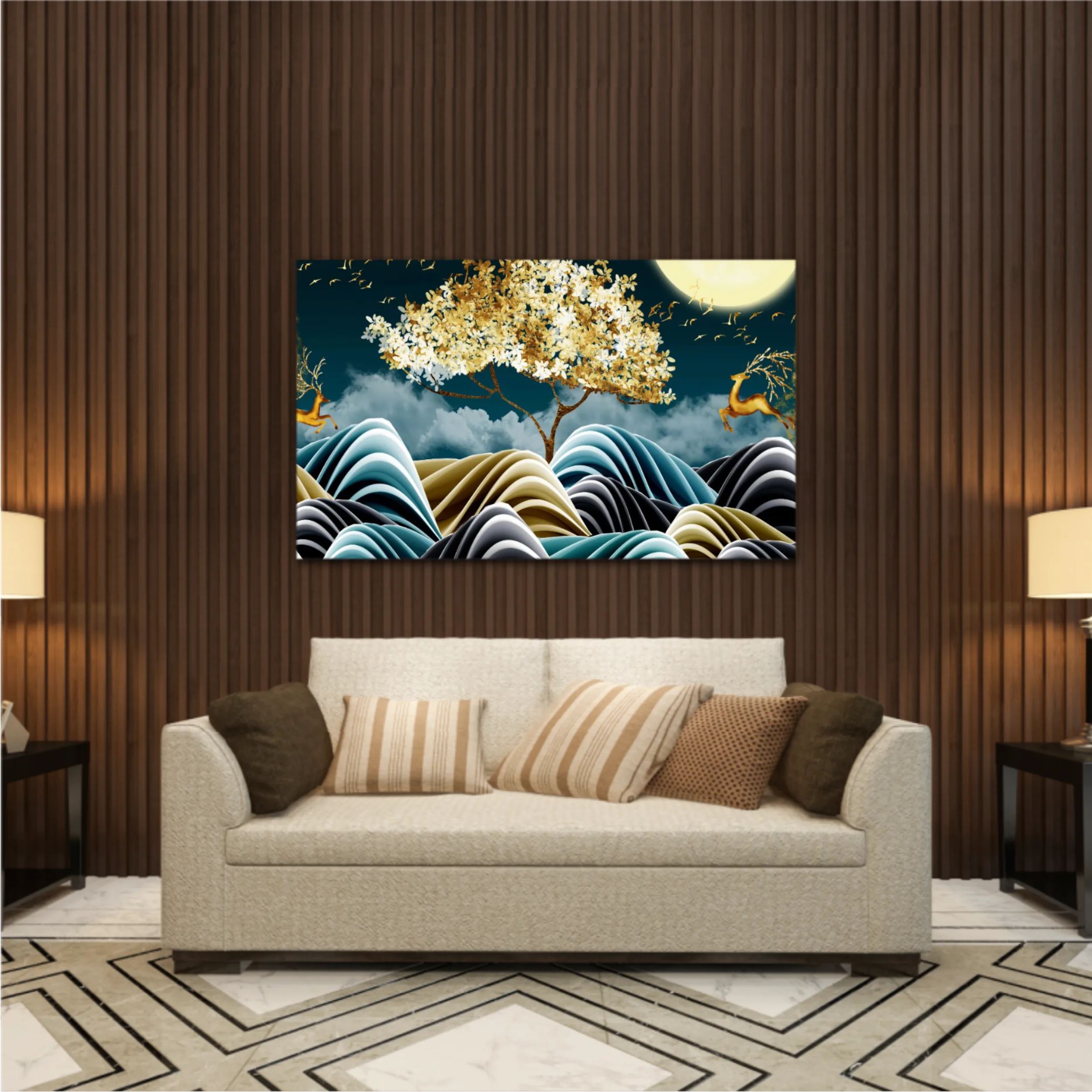 Luxurious abstract art digital painting