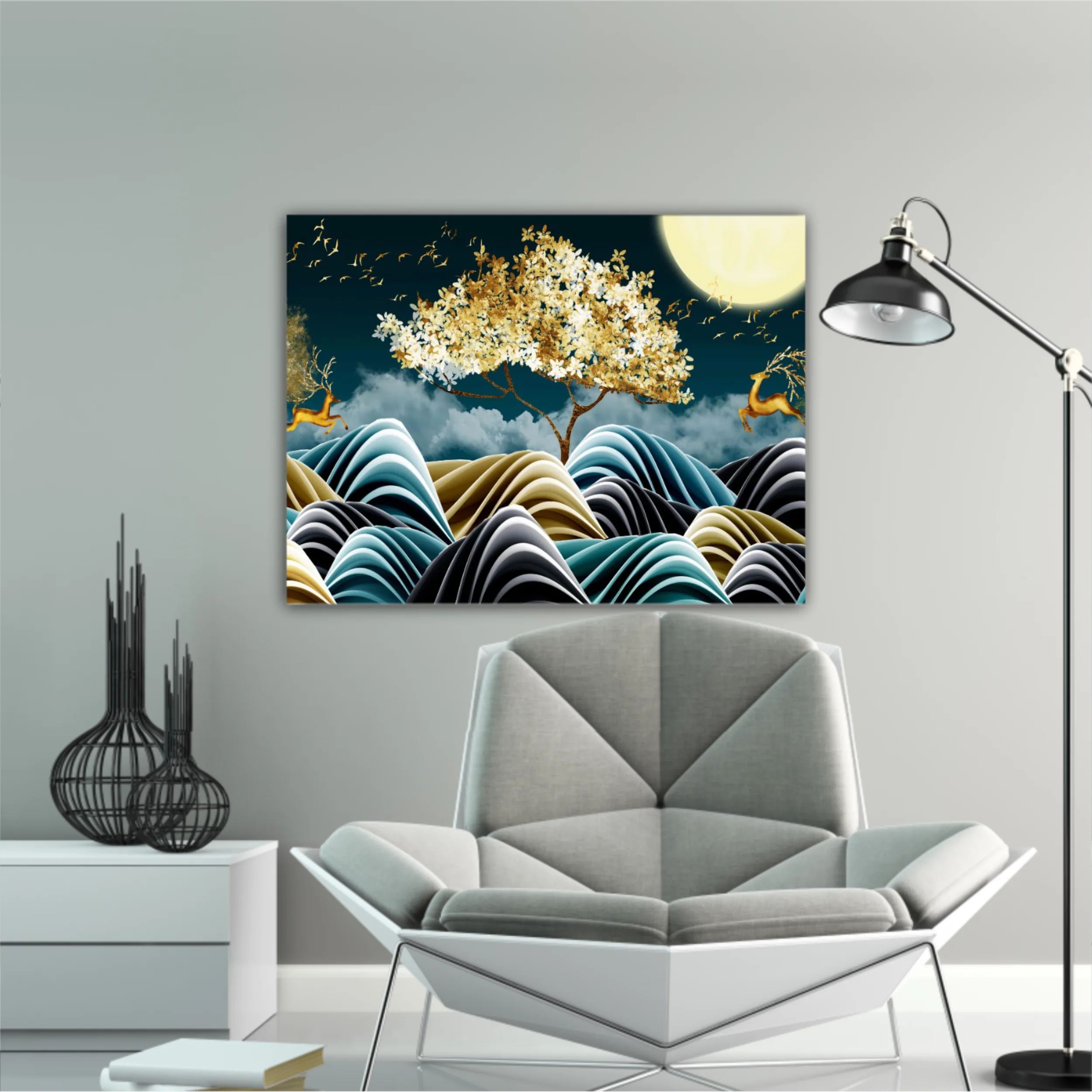 Luxurious abstract art digital painting