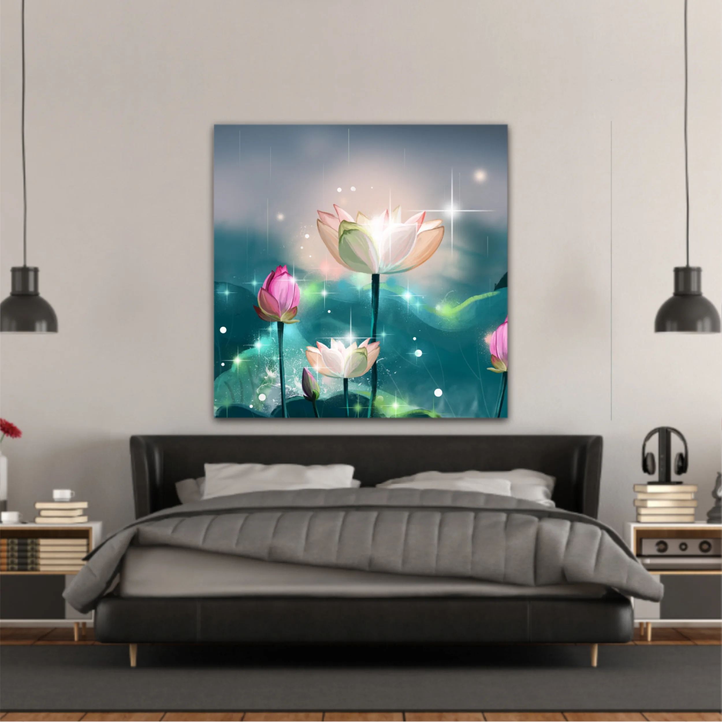 3d illustration of lotus flowers