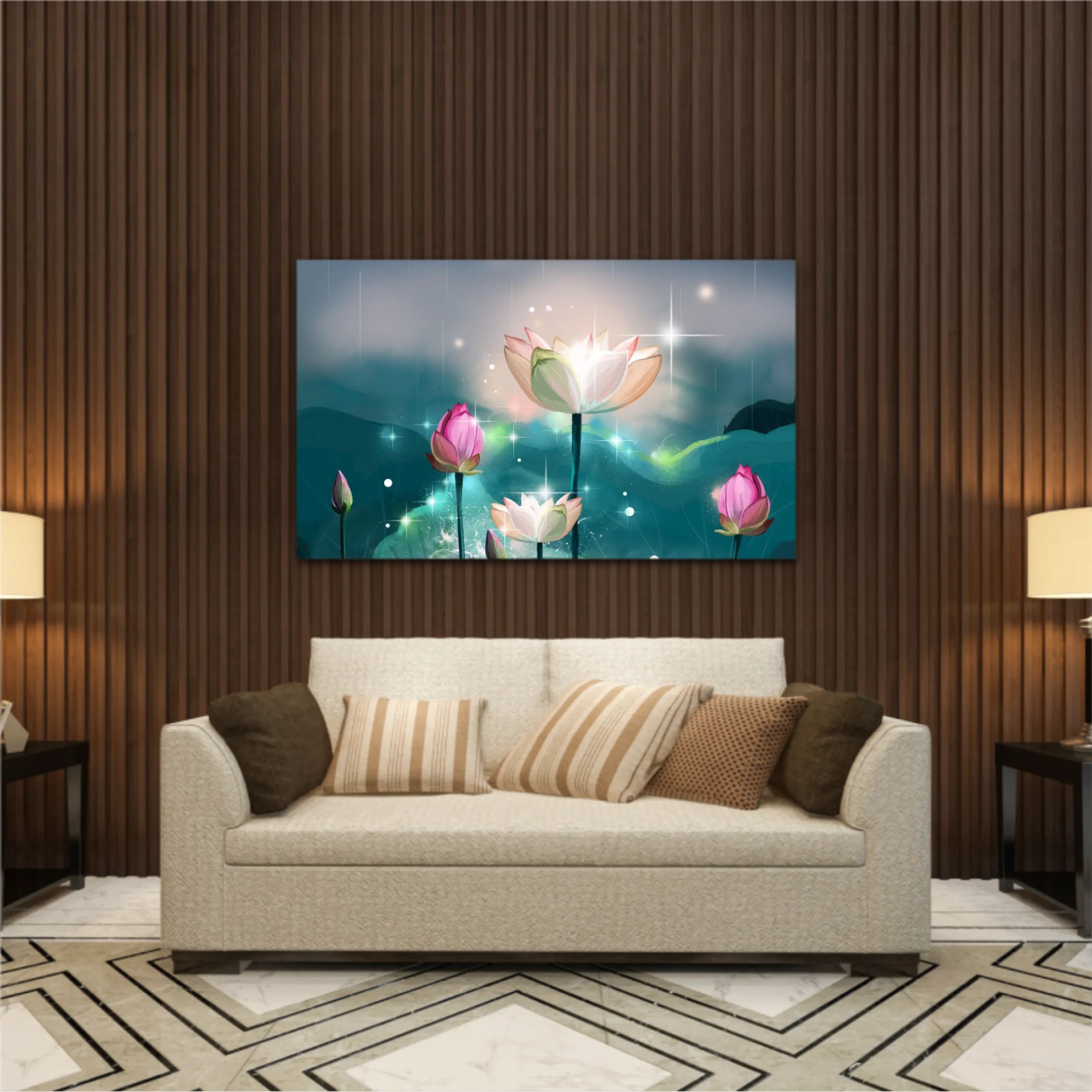 3d illustration of lotus flowers