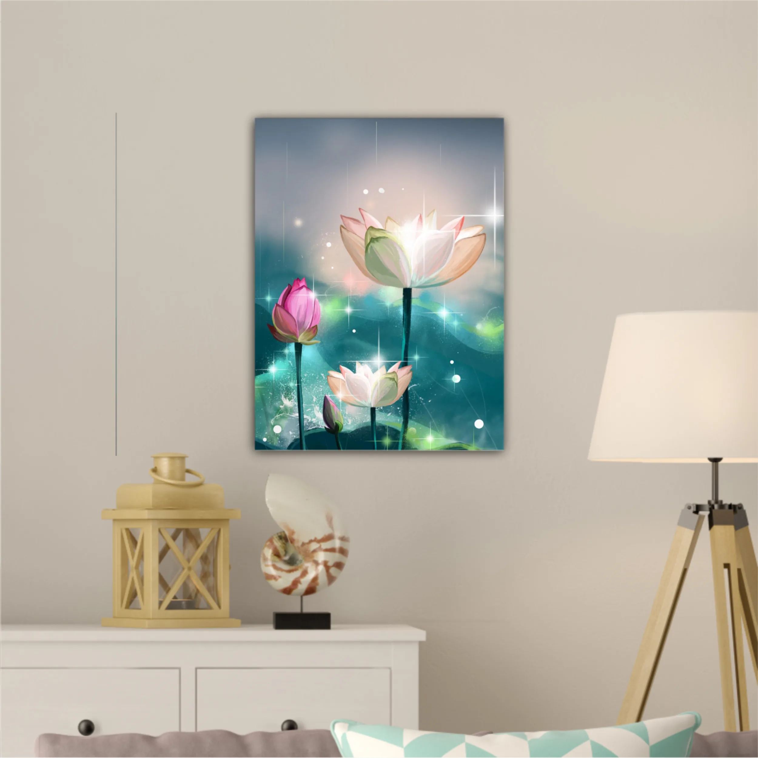 3d illustration of lotus flowers