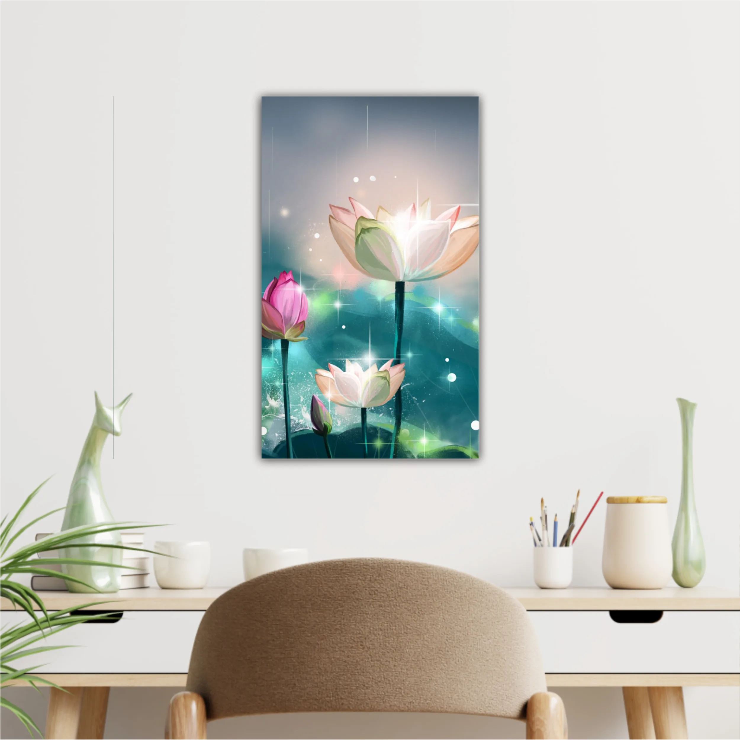 3d illustration of lotus flowers