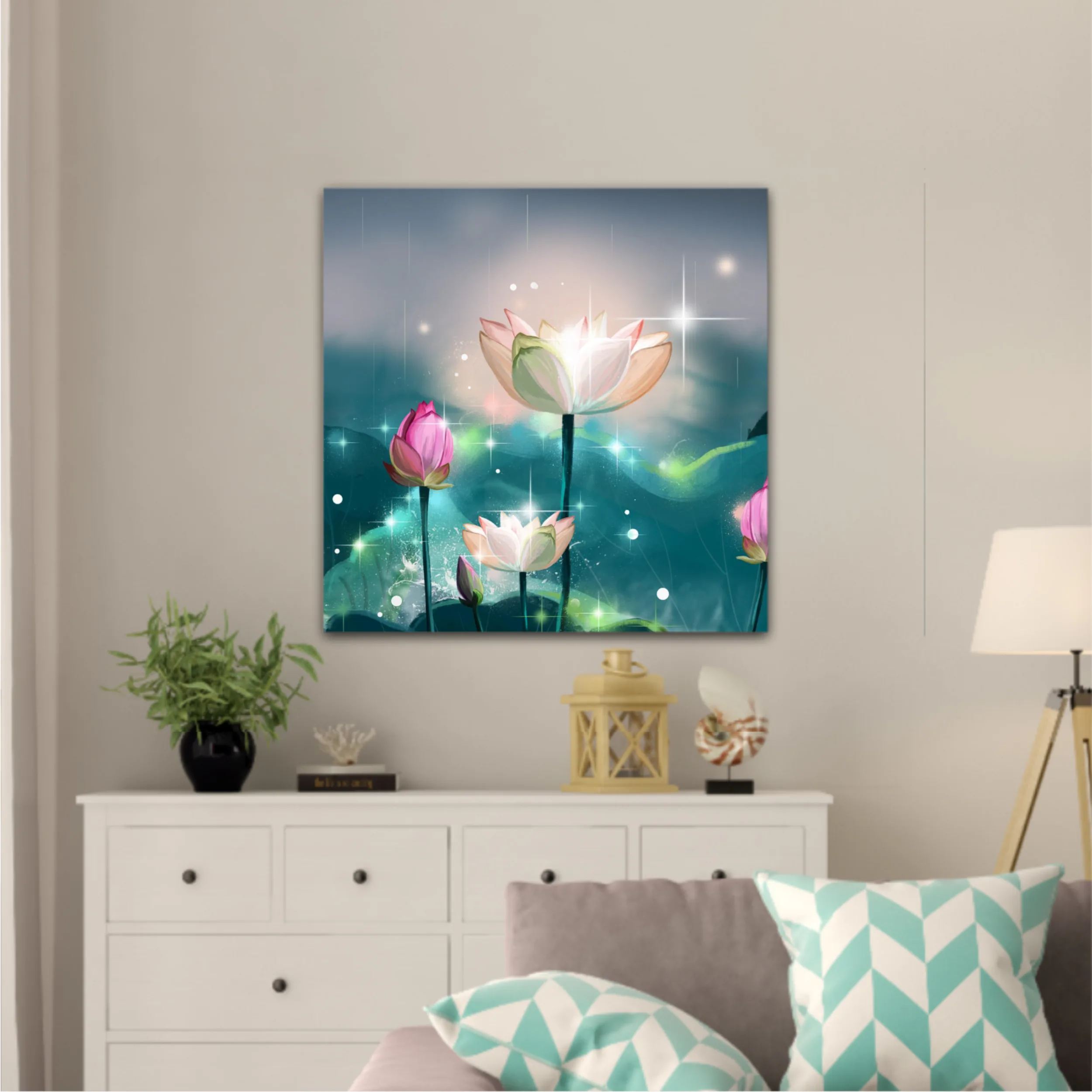 3d illustration of lotus flowers