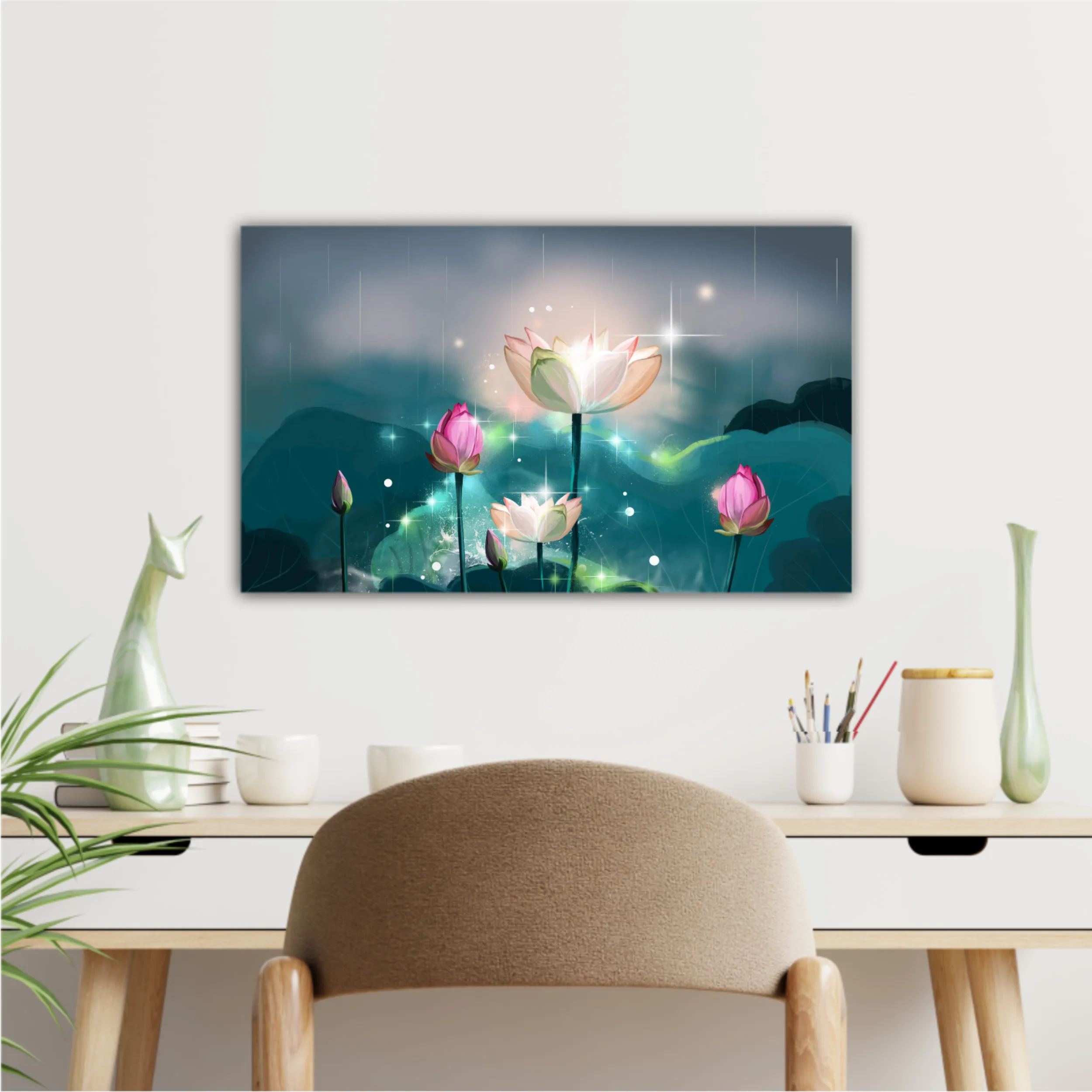 3d illustration of lotus flowers