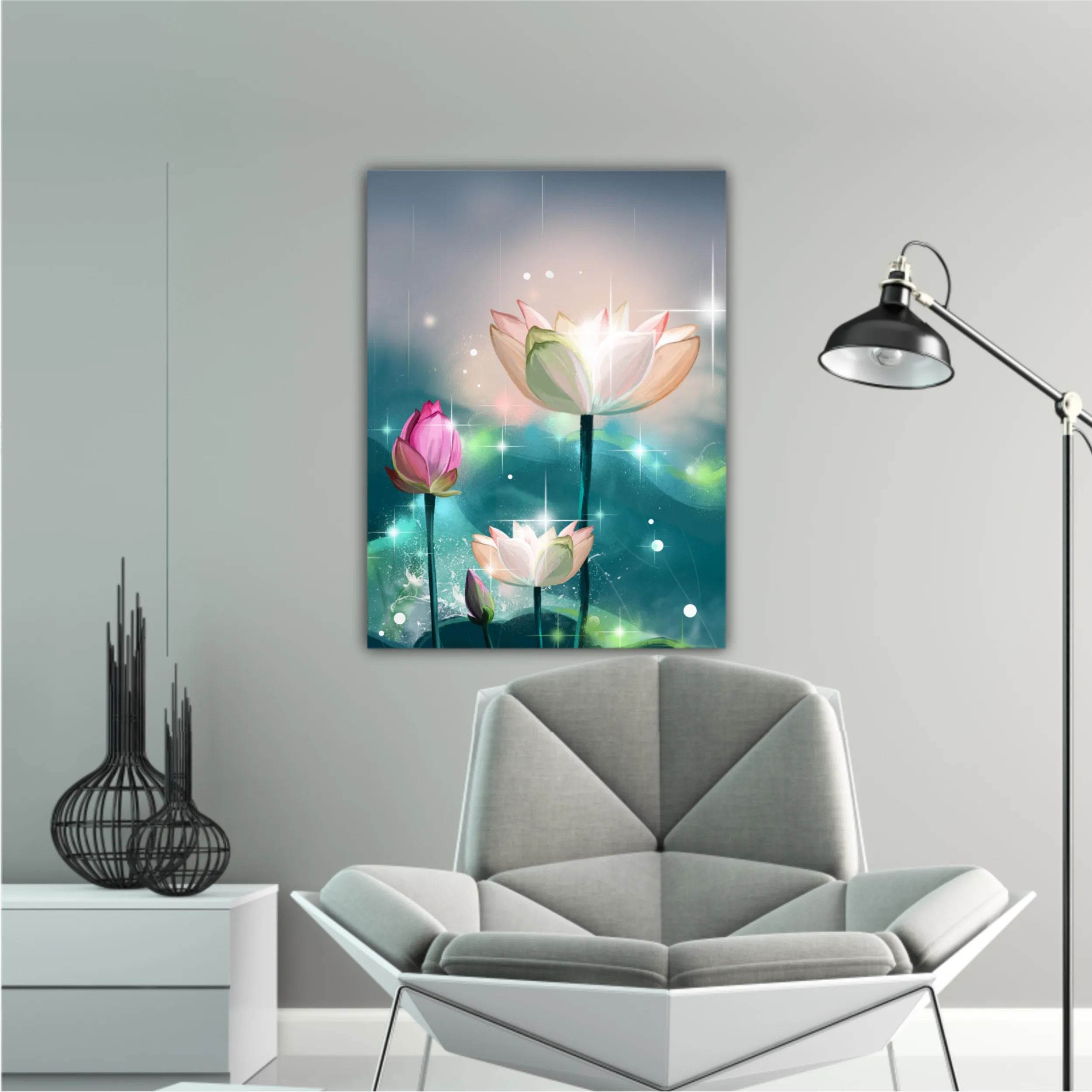 3d illustration of lotus flowers