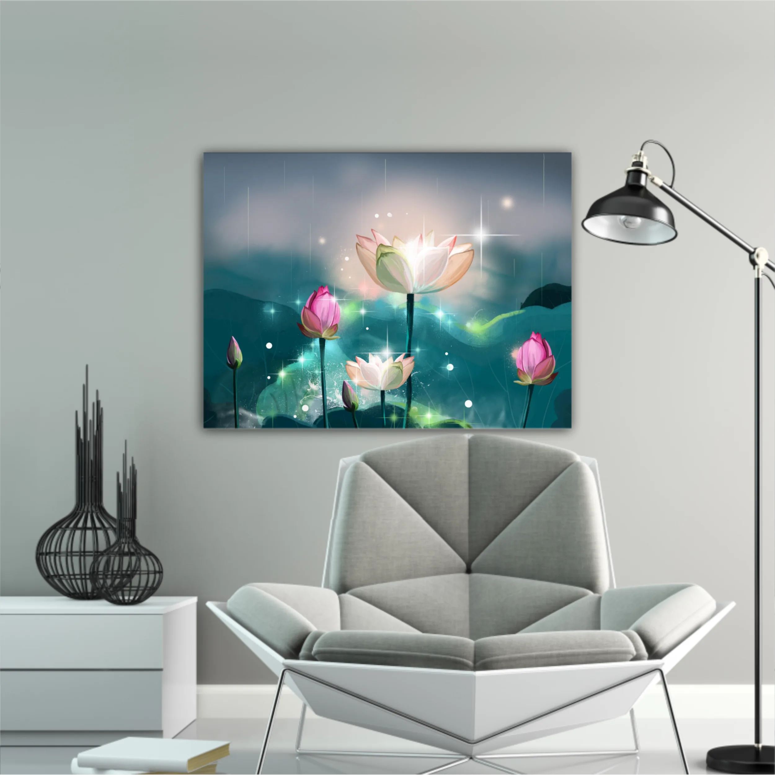 3d illustration of lotus flowers