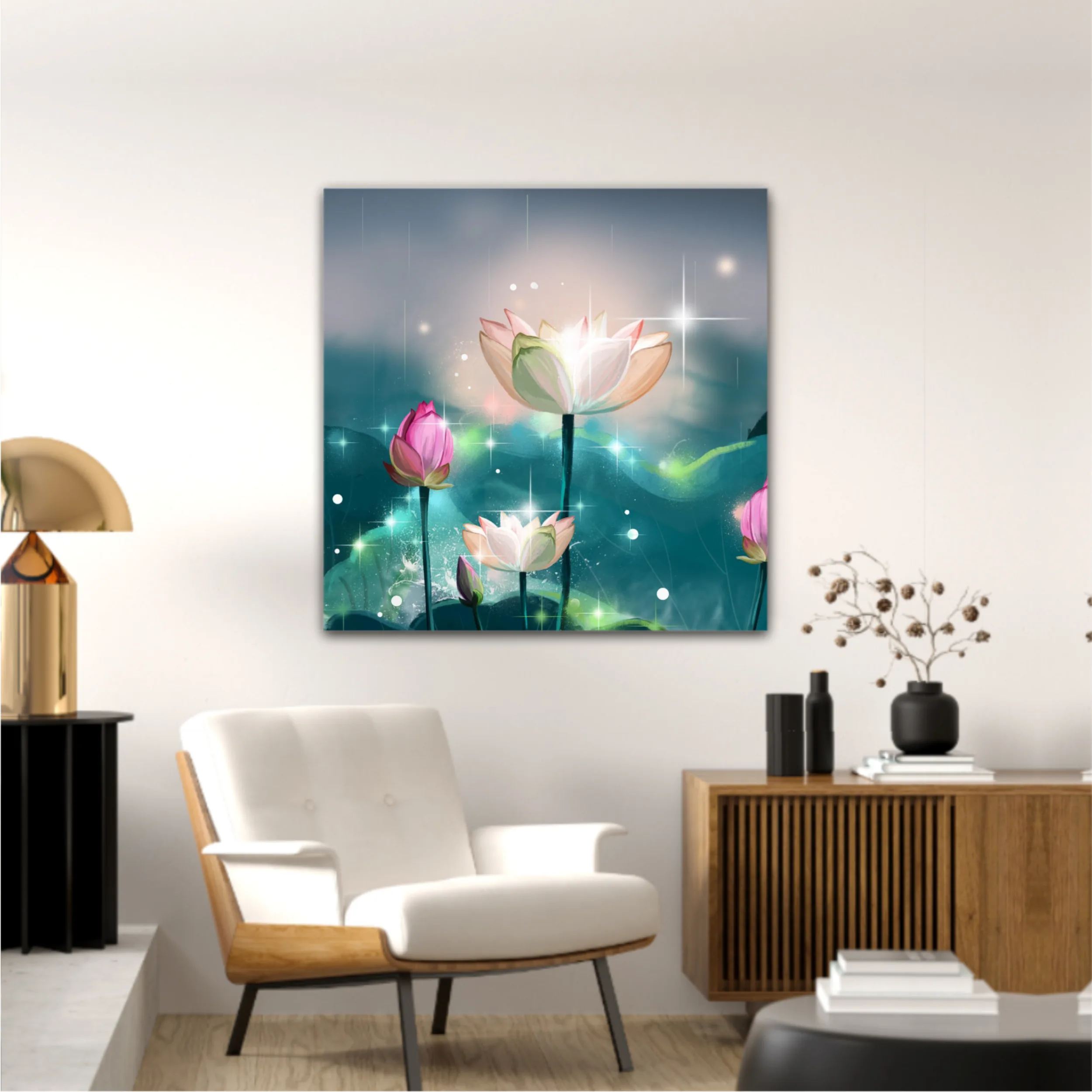 3d illustration of lotus flowers