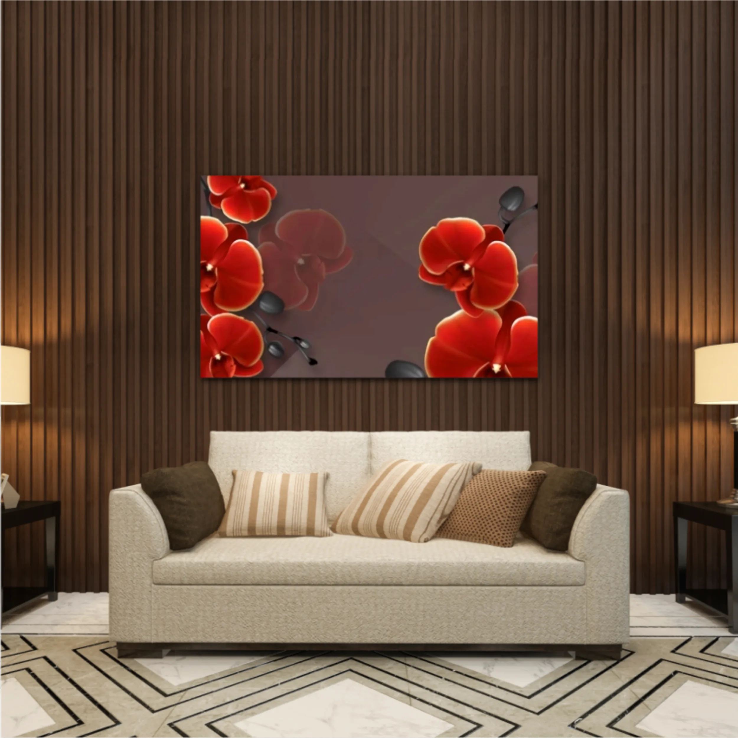 Modern fashion for decor and wallpaper. Digital abstract art