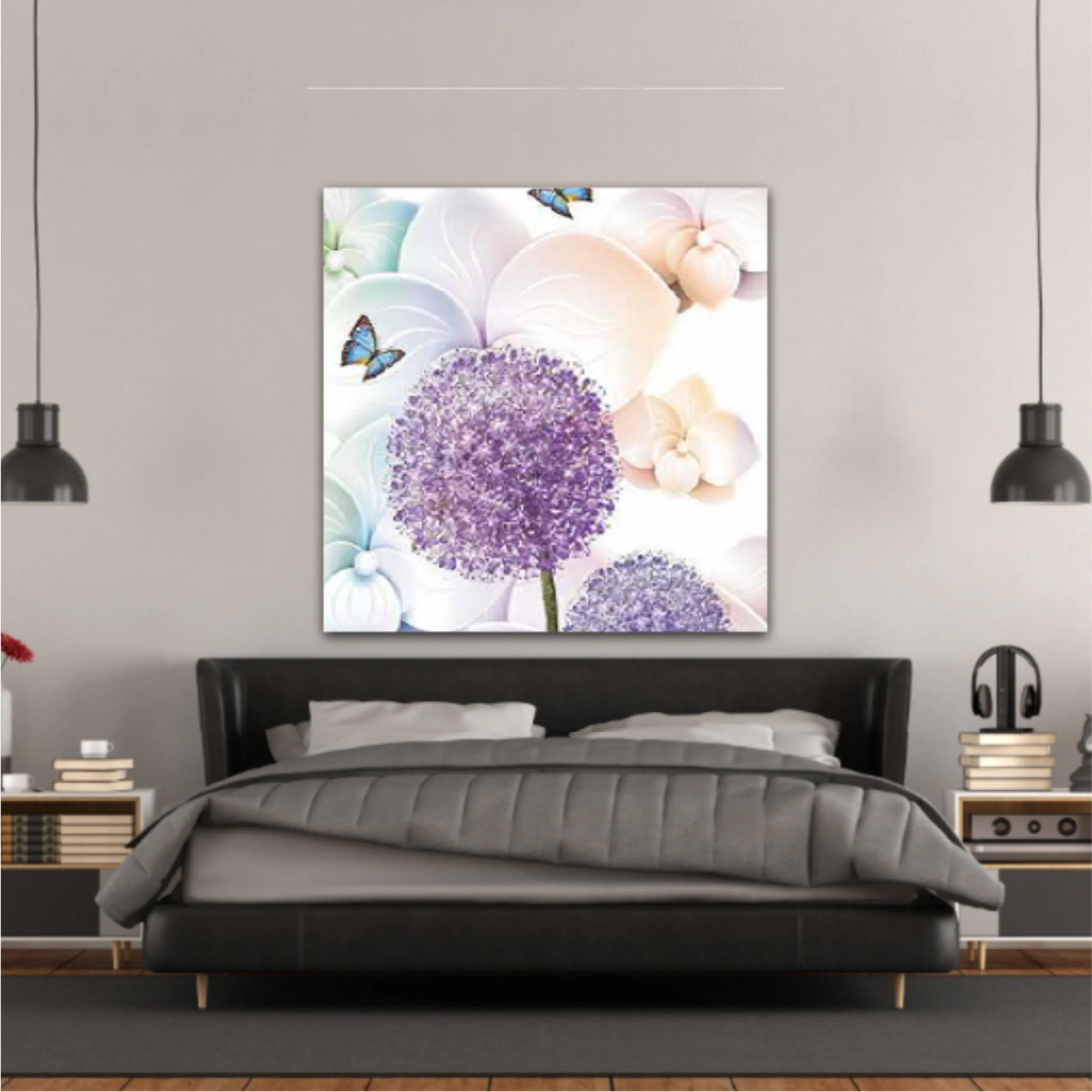 3D illustration of beautiful dandelion flowers