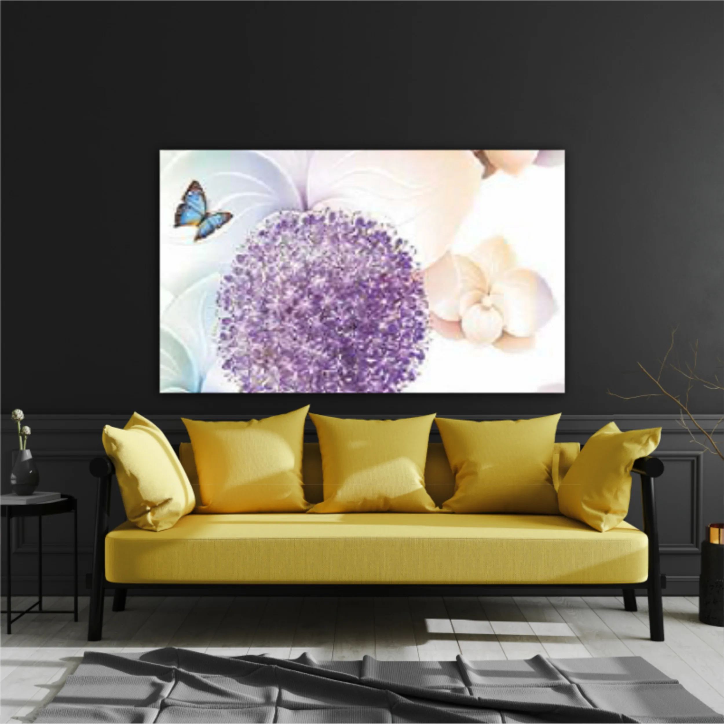 3D illustration of beautiful dandelion flowers