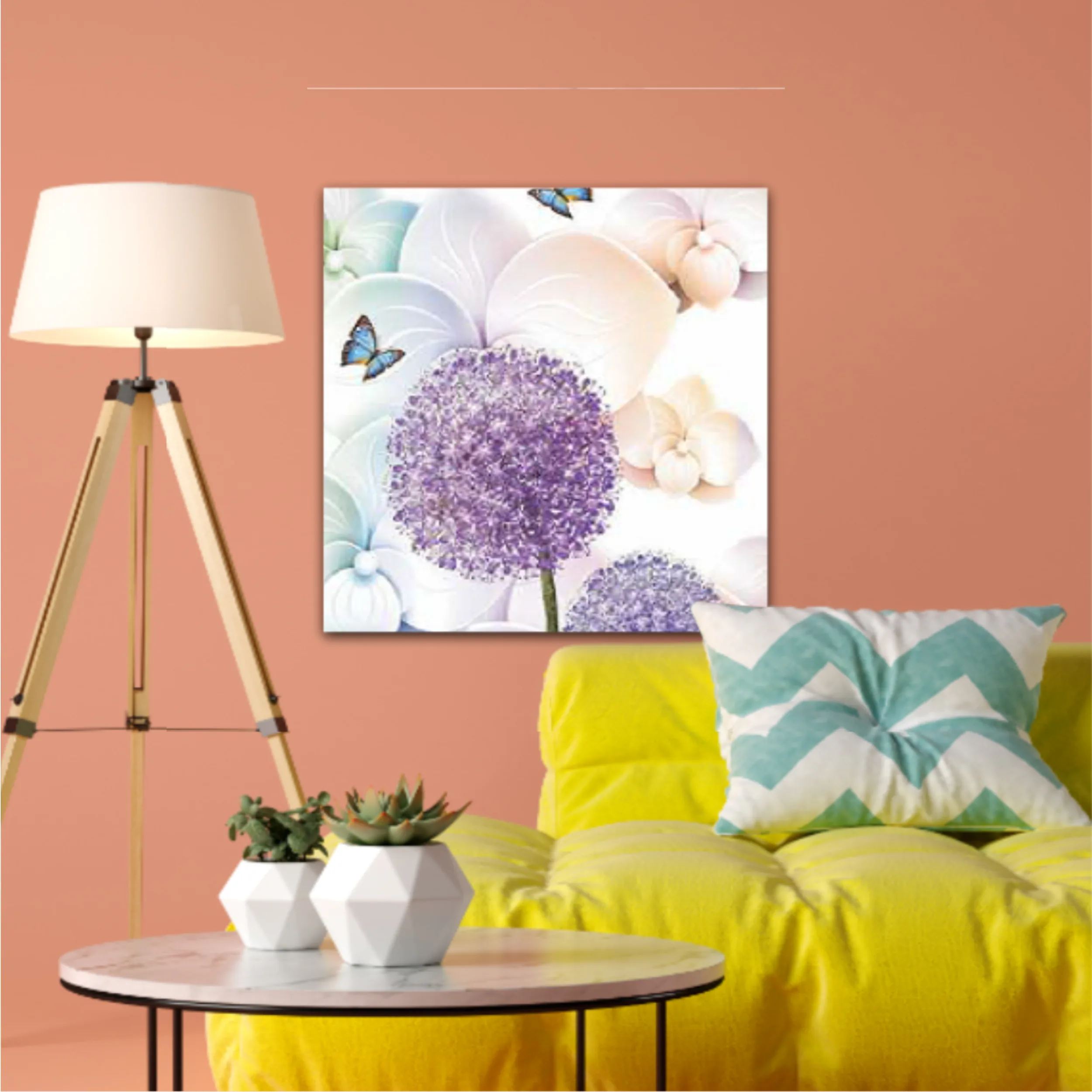 3D illustration of beautiful dandelion flowers