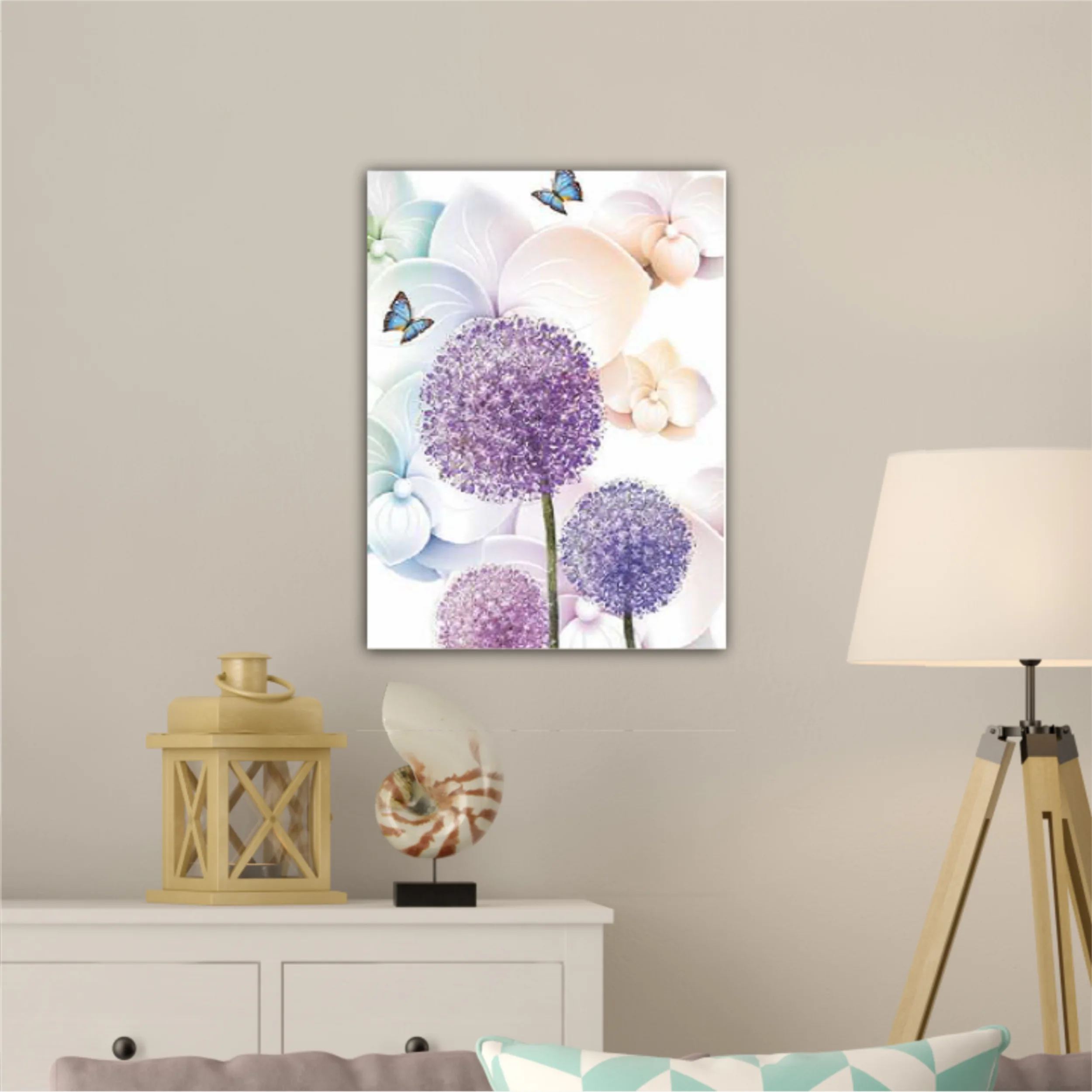 3D illustration of beautiful dandelion flowers