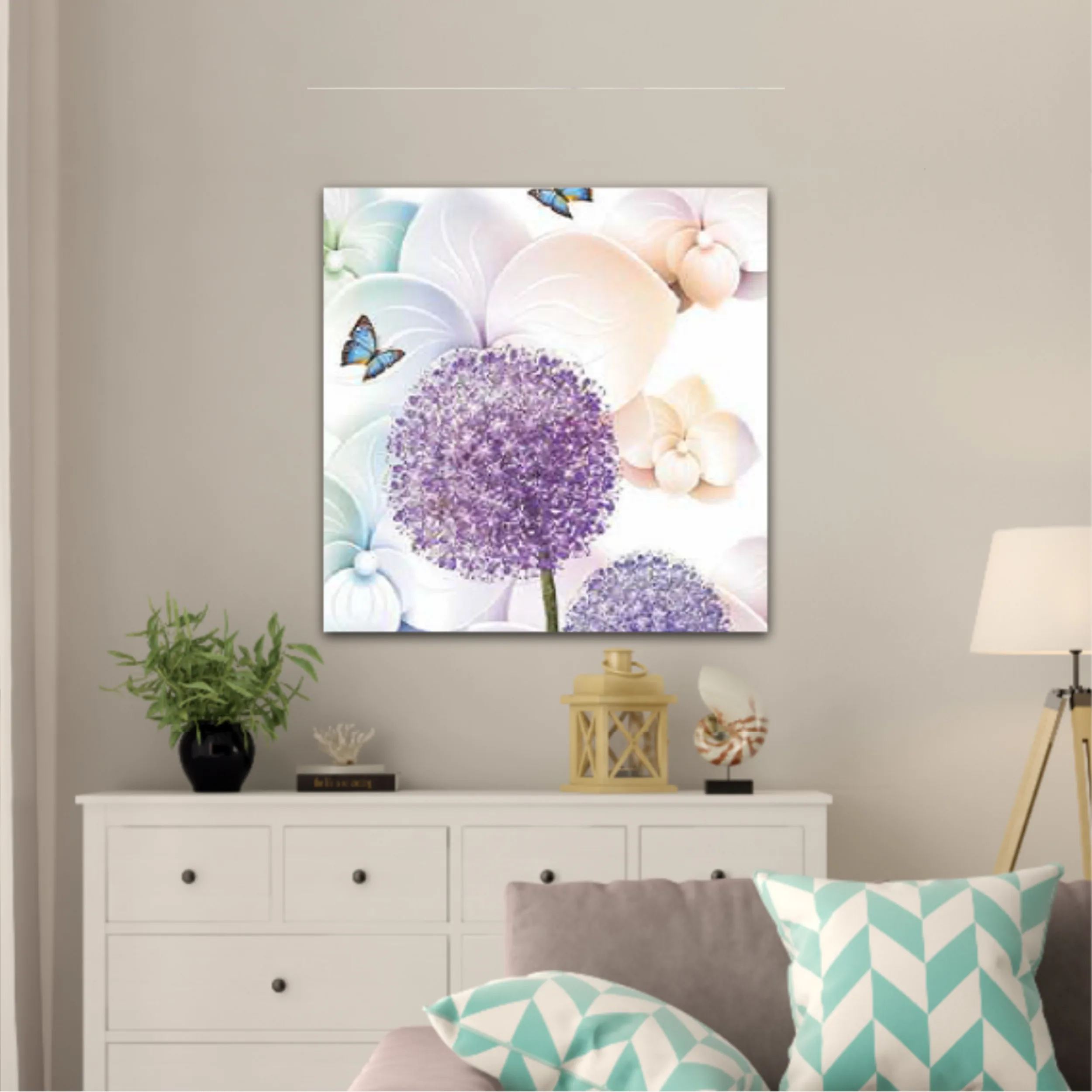 3D illustration of beautiful dandelion flowers