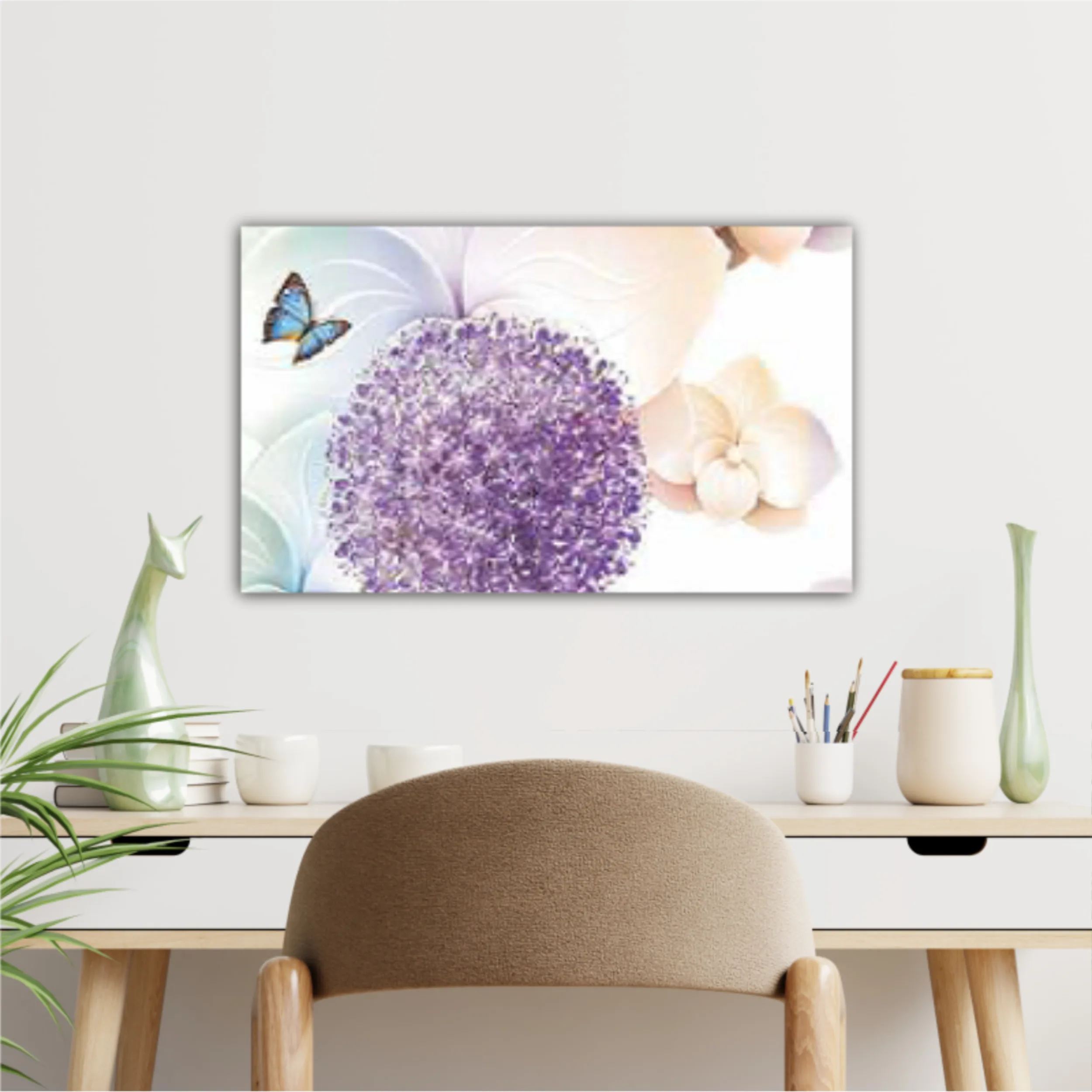 3D illustration of beautiful dandelion flowers