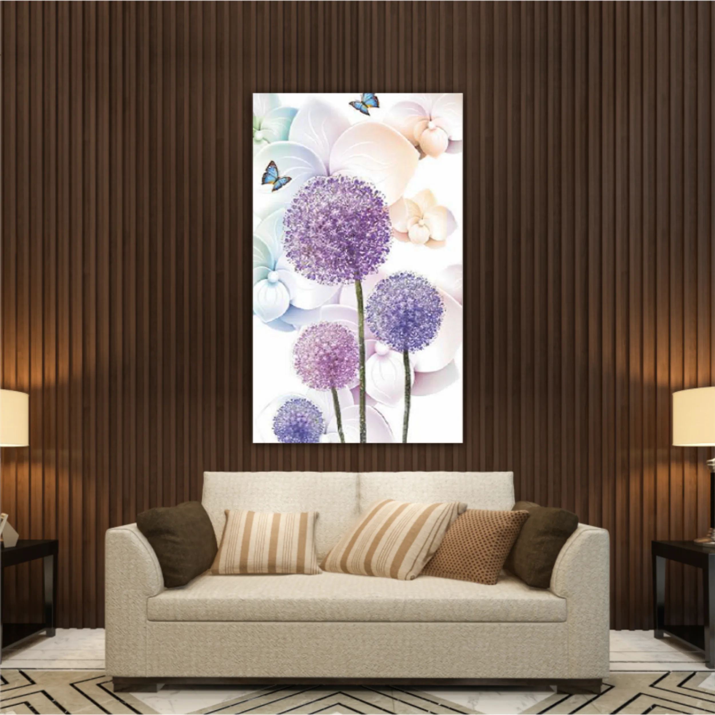 3D illustration of beautiful dandelion flowers