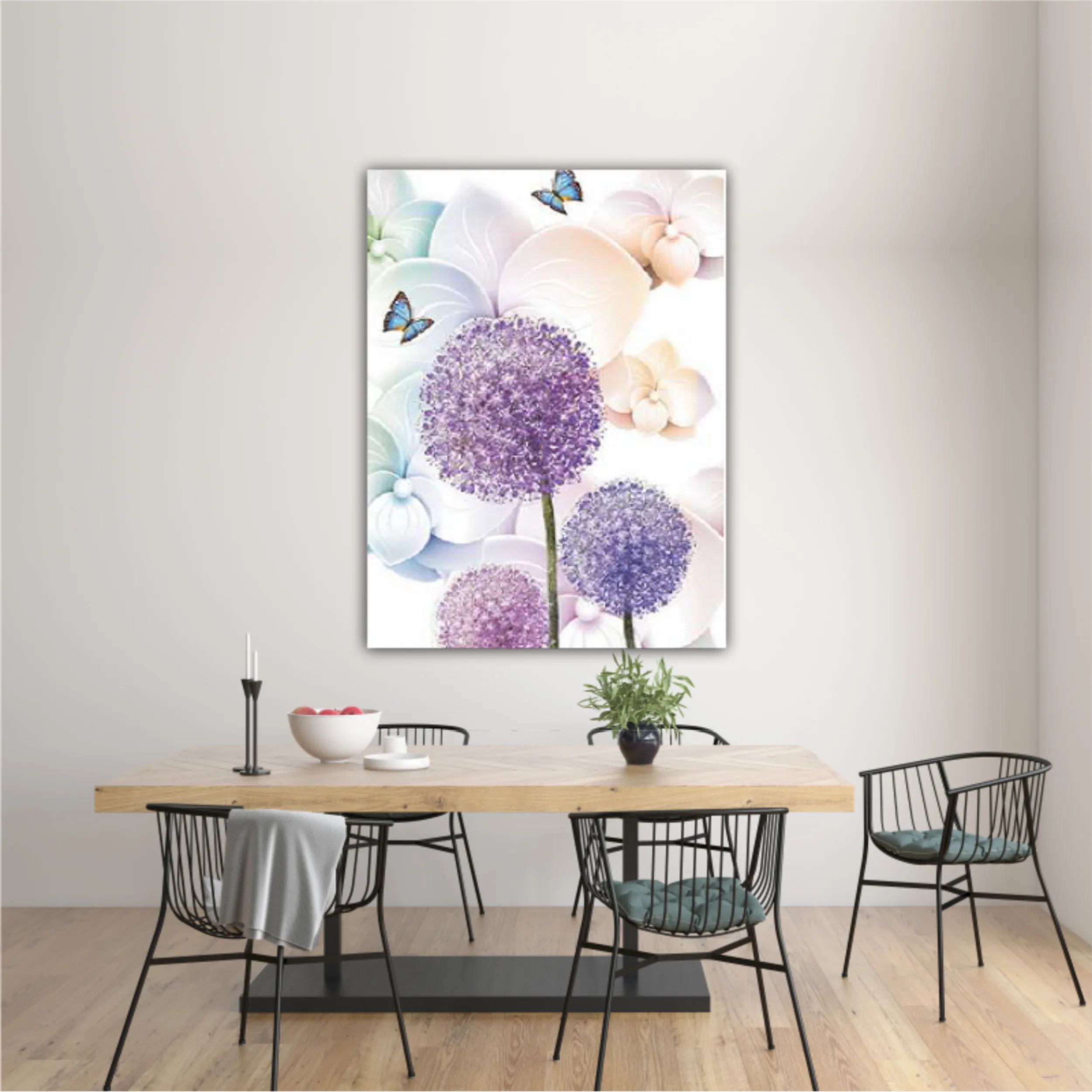 3D illustration of beautiful dandelion flowers