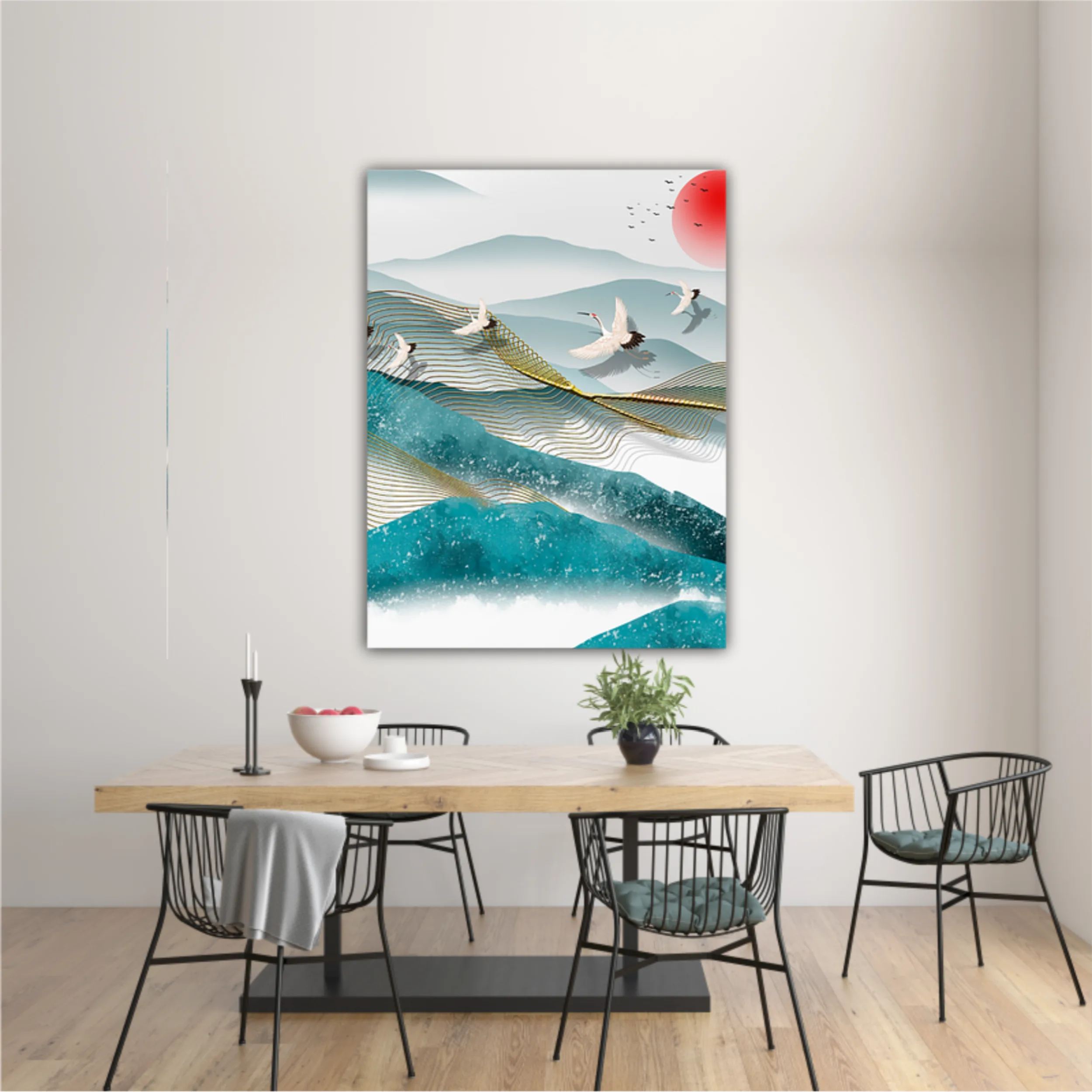 3d illustration image of mountain river water and cloud