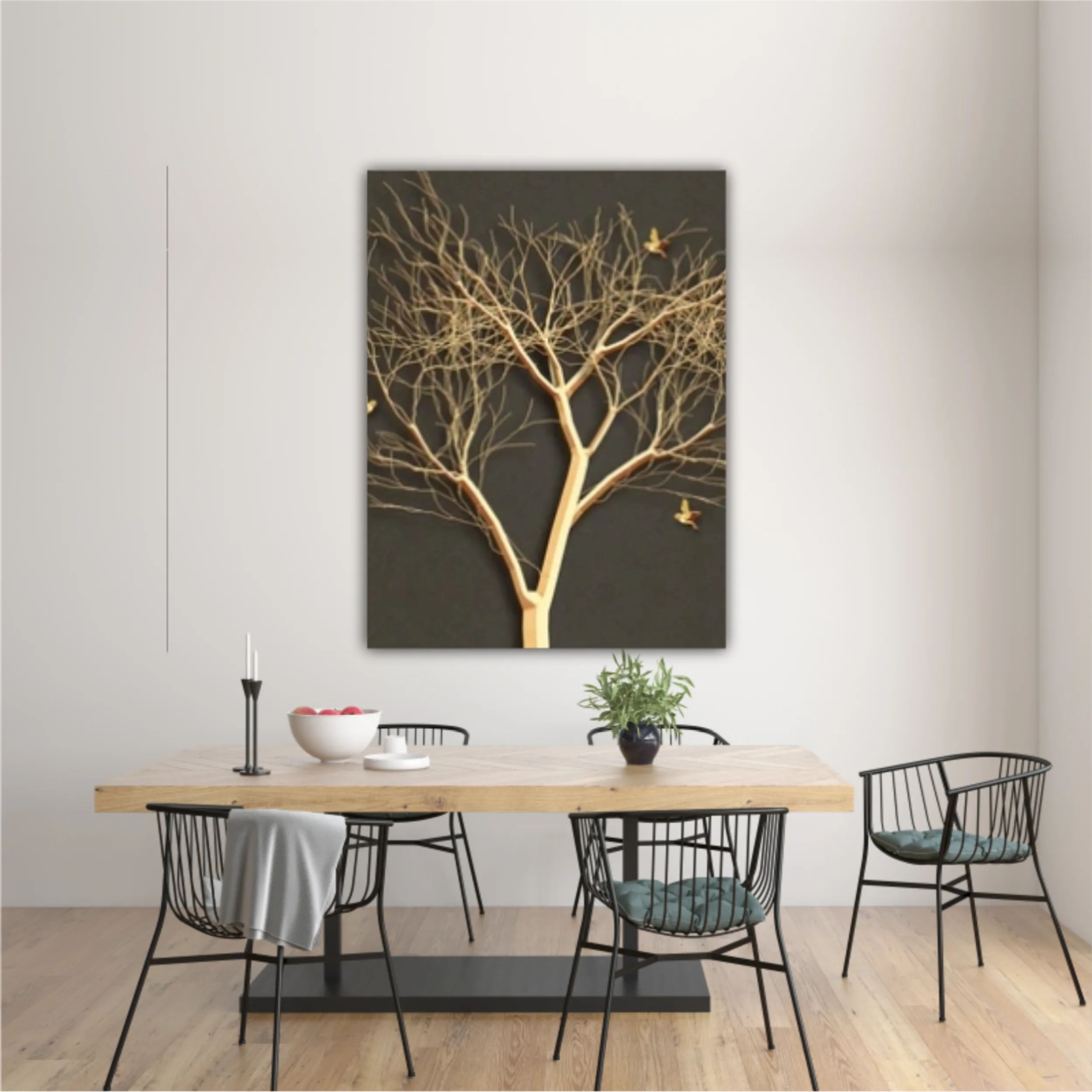 3d illustration of tree and birds