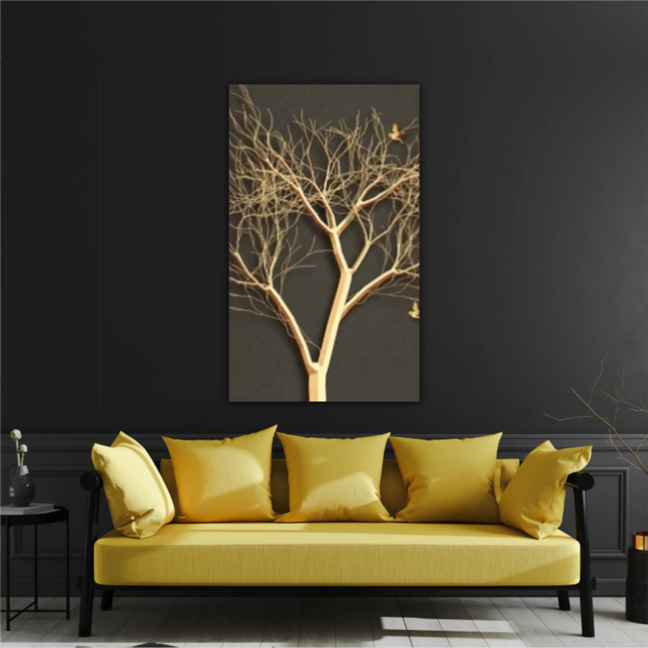 3d illustration of tree and birds