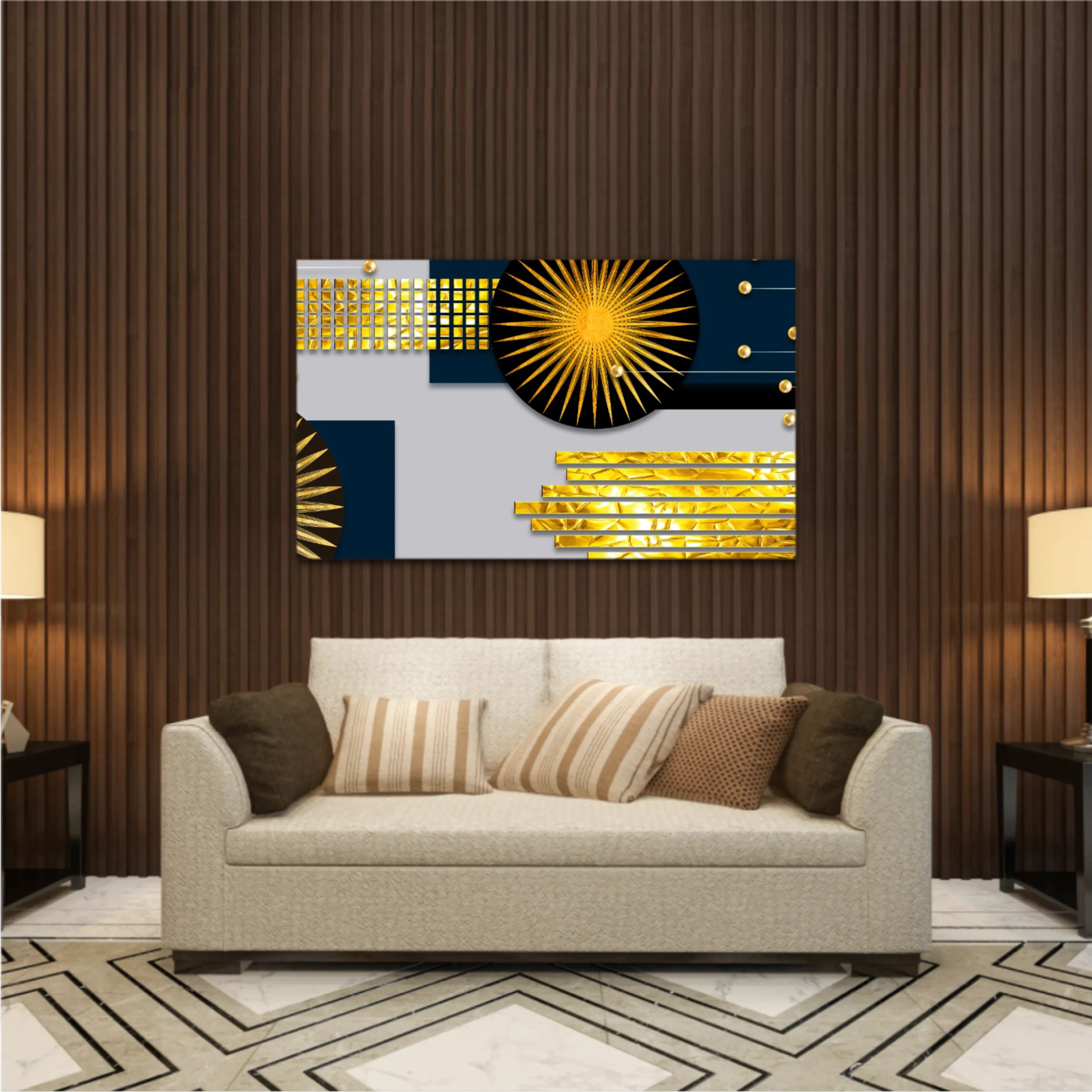 Abstract 3d illustration of geometric for decoration