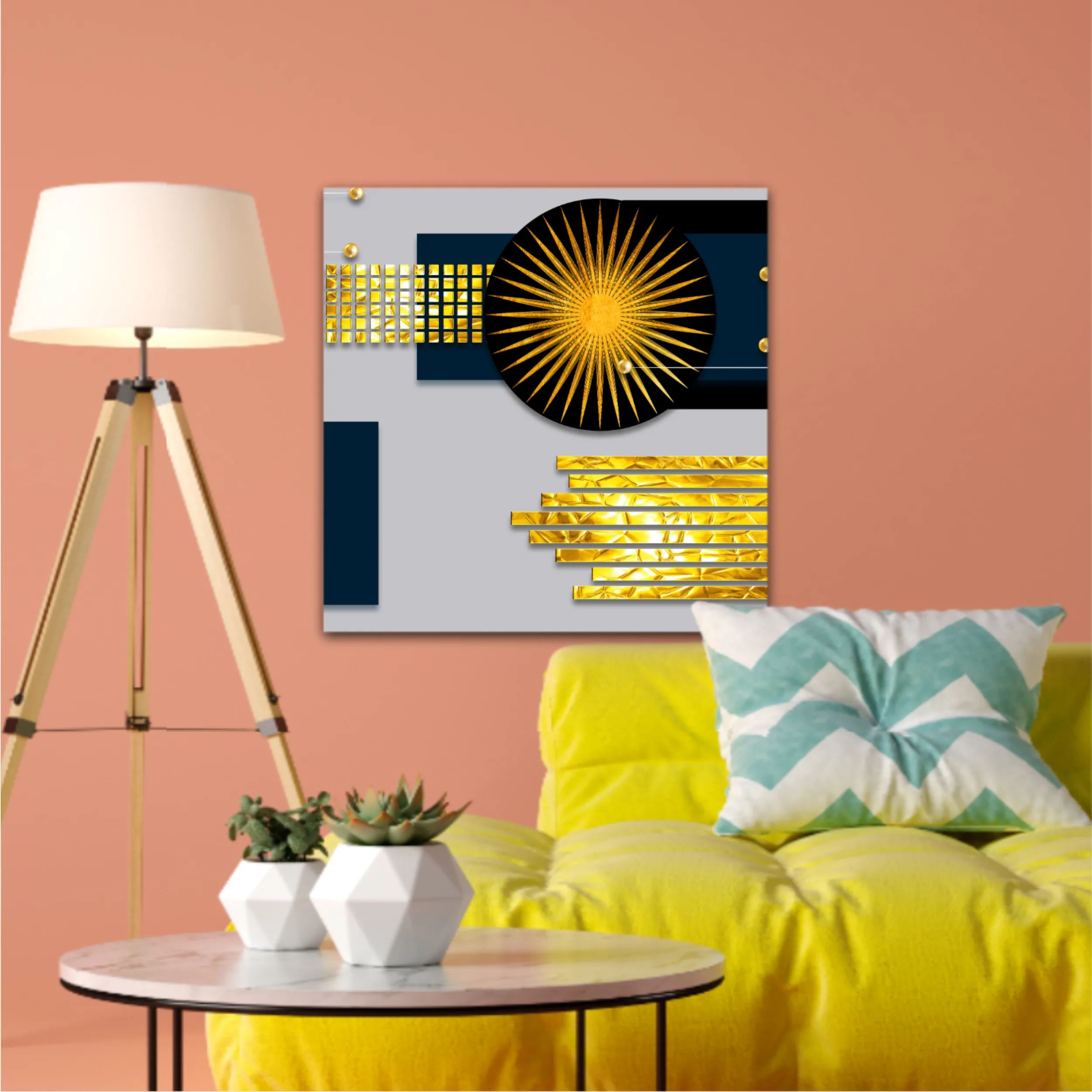 Abstract 3d illustration of geometric for decoration