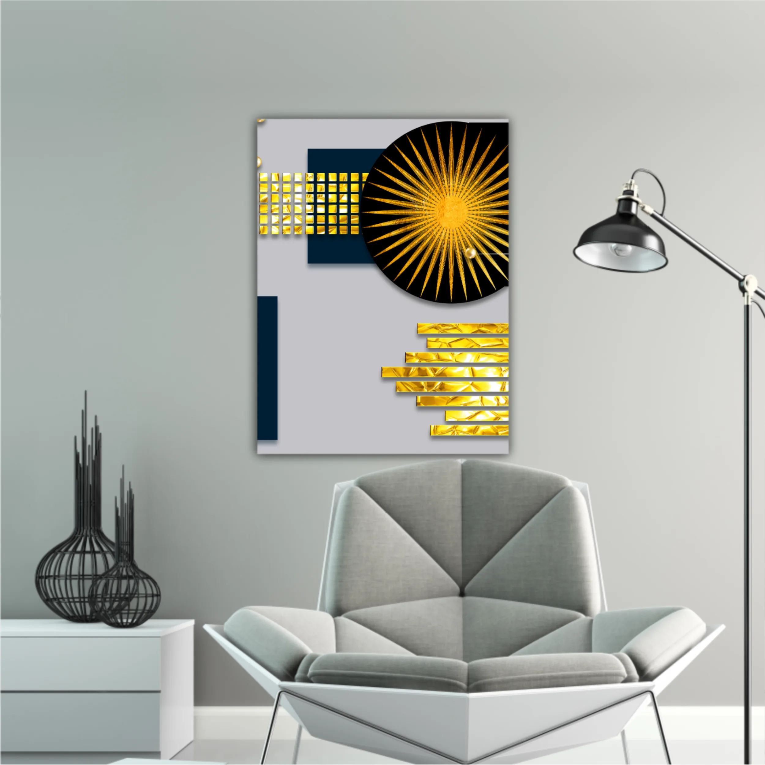 Abstract 3d illustration of geometric for decoration