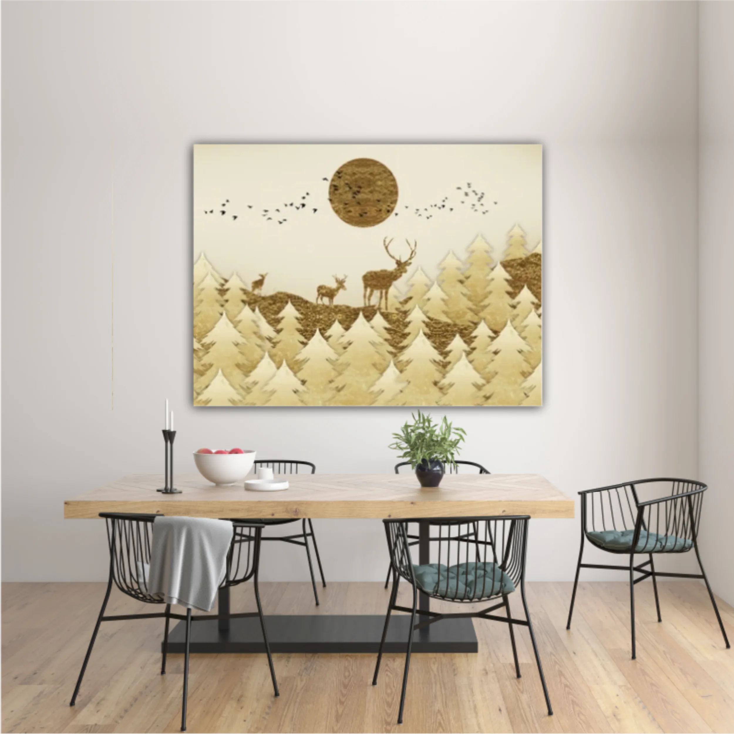 3d illustration of deer and forest