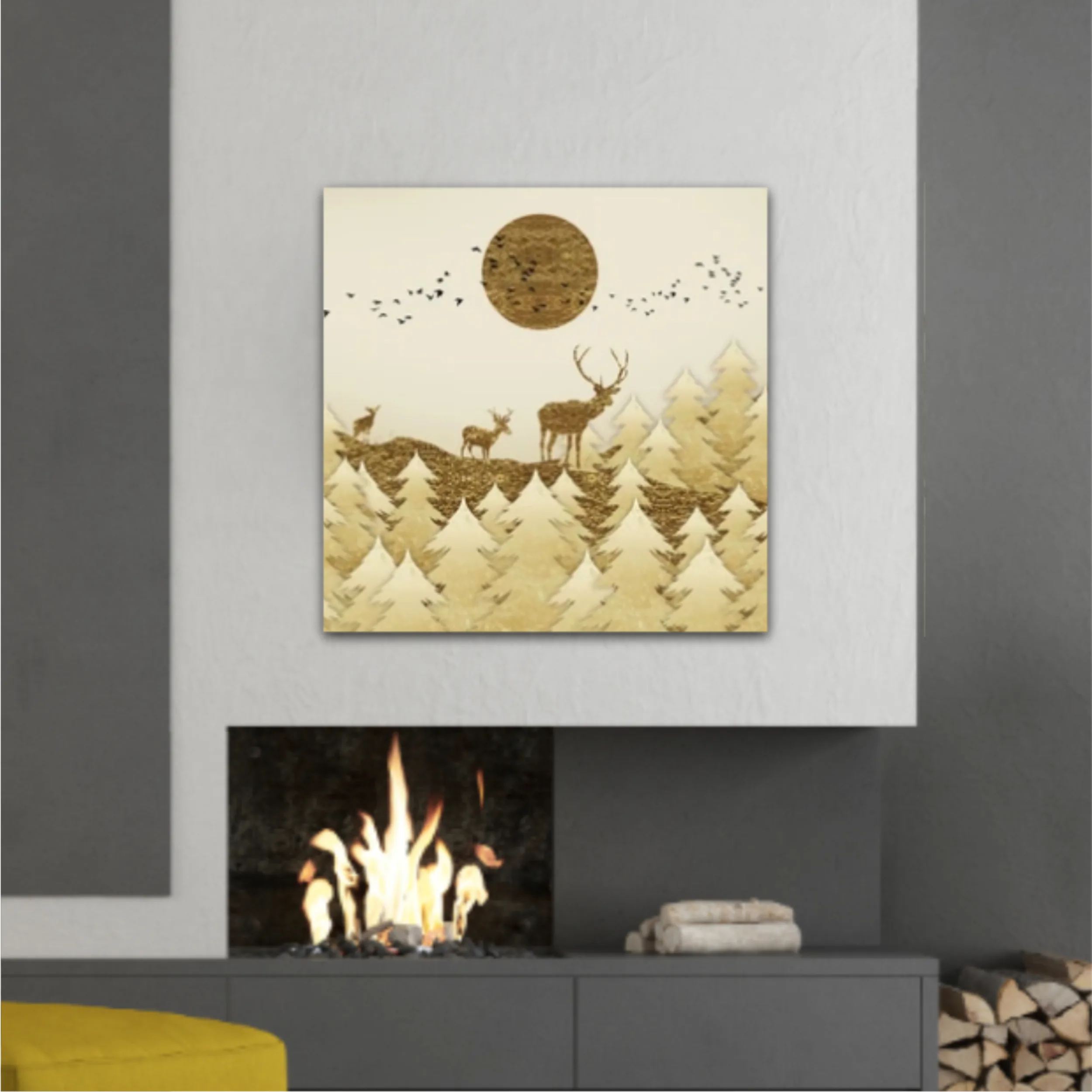 3d illustration of deer and forest