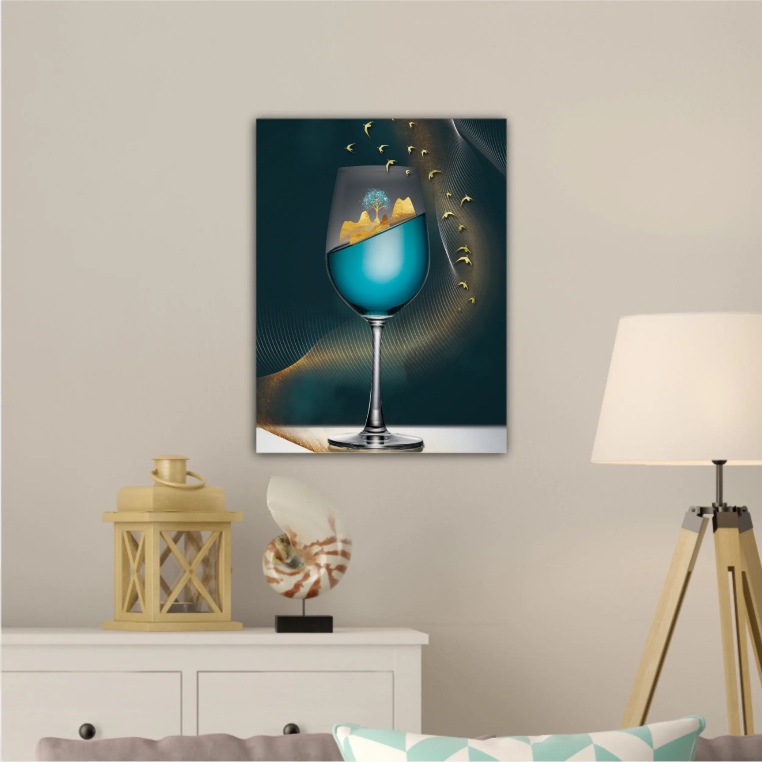 3d illustration image of wine glass