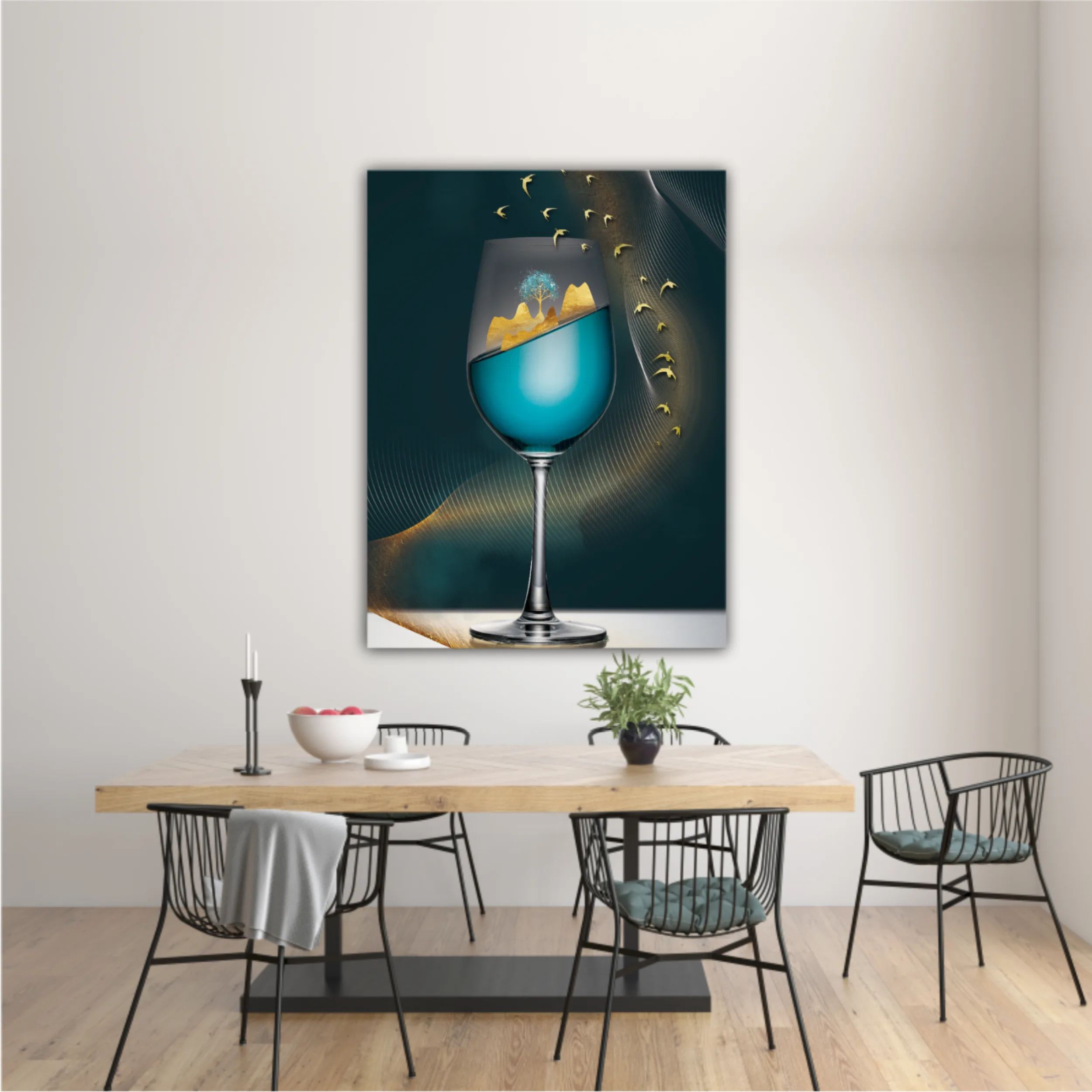 3d illustration image of wine glass