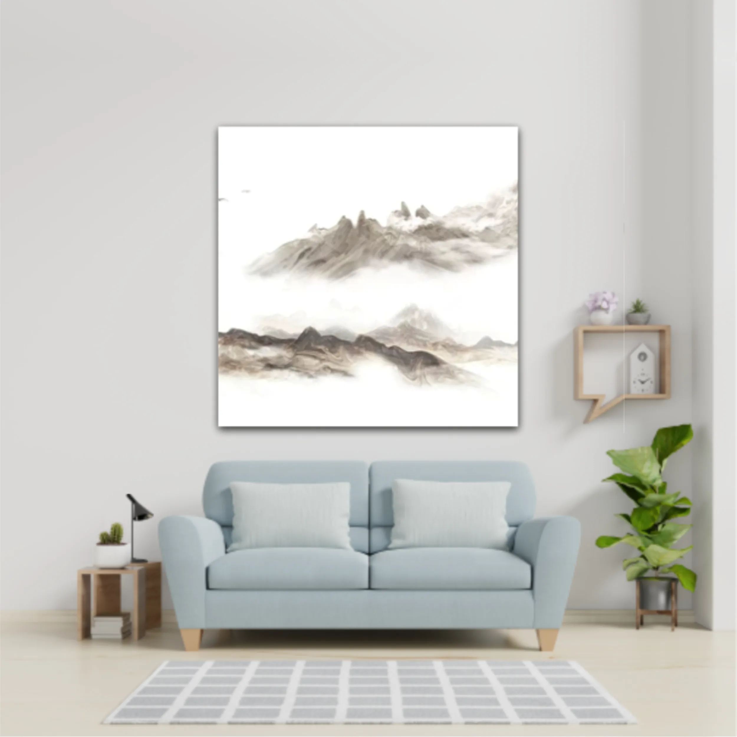 3d illustration of majestic mountain landscape