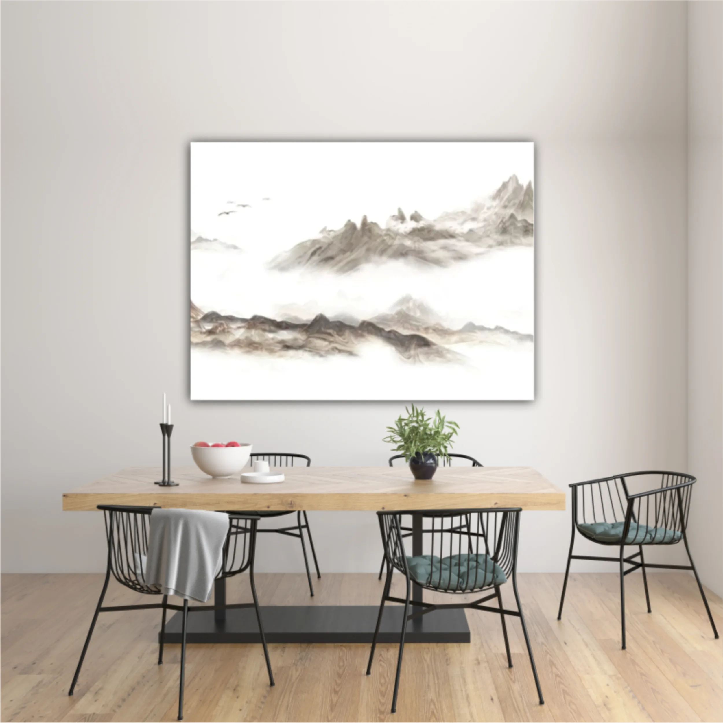 3d illustration of majestic mountain landscape