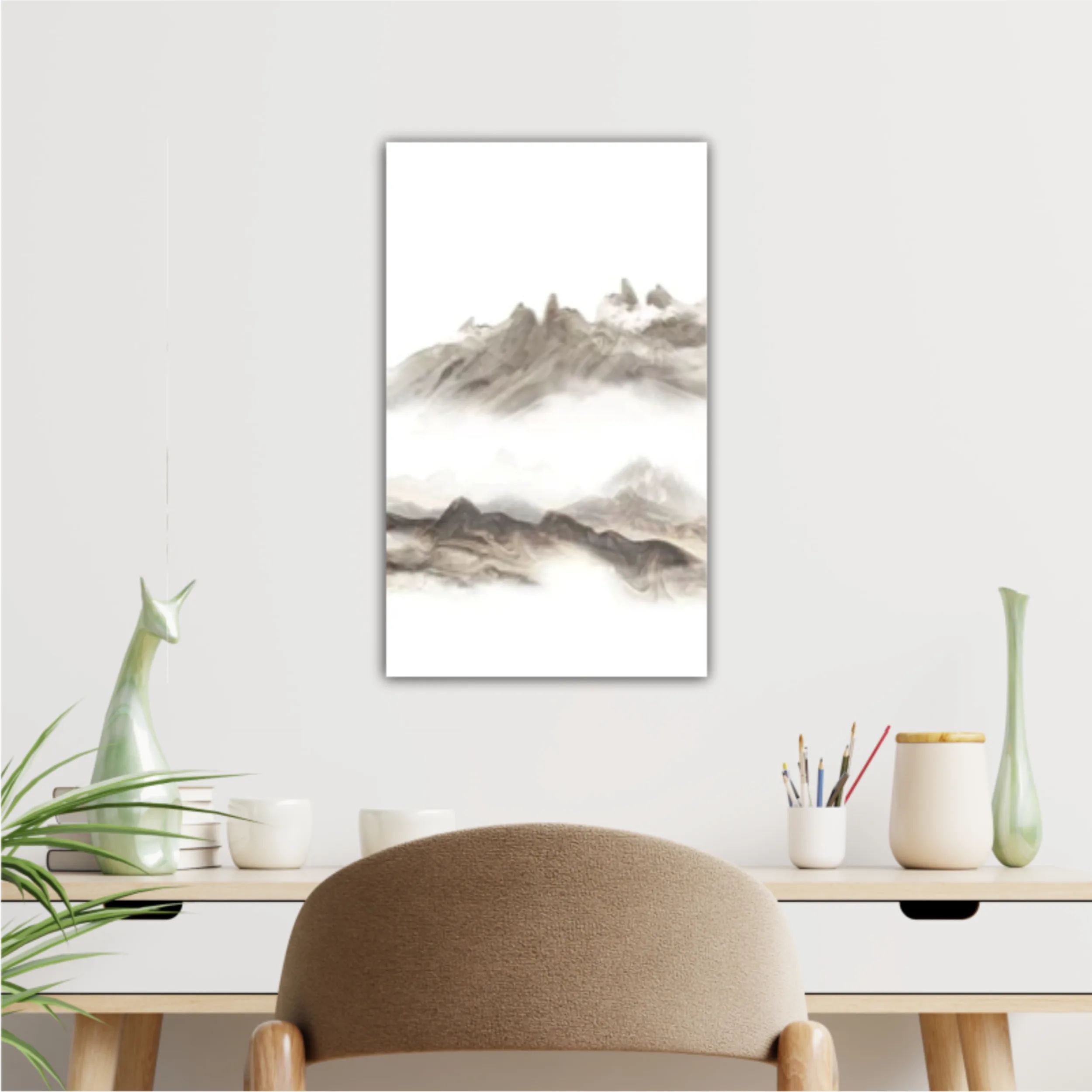 3d illustration of majestic mountain landscape