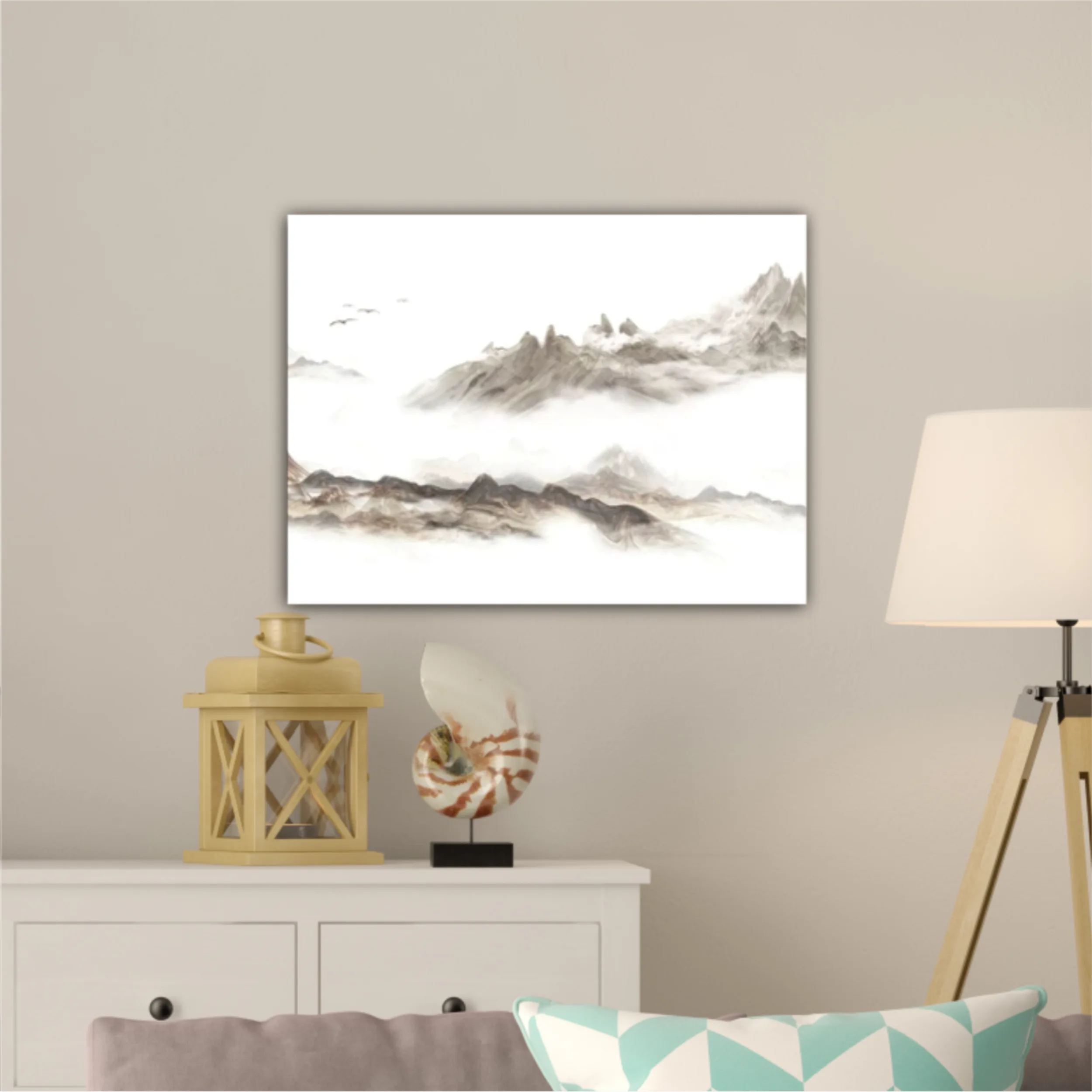 3d illustration of majestic mountain landscape