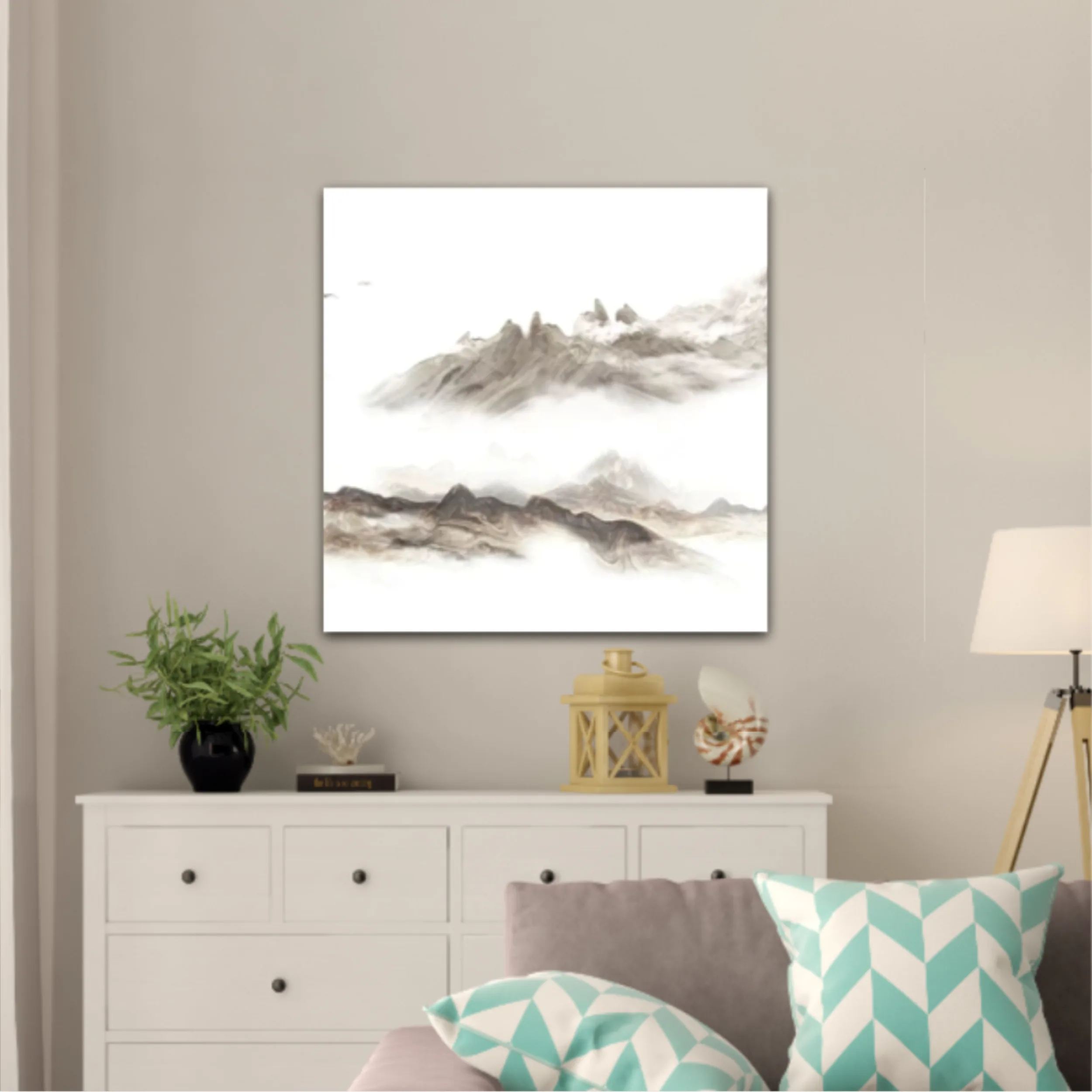 3d illustration of majestic mountain landscape