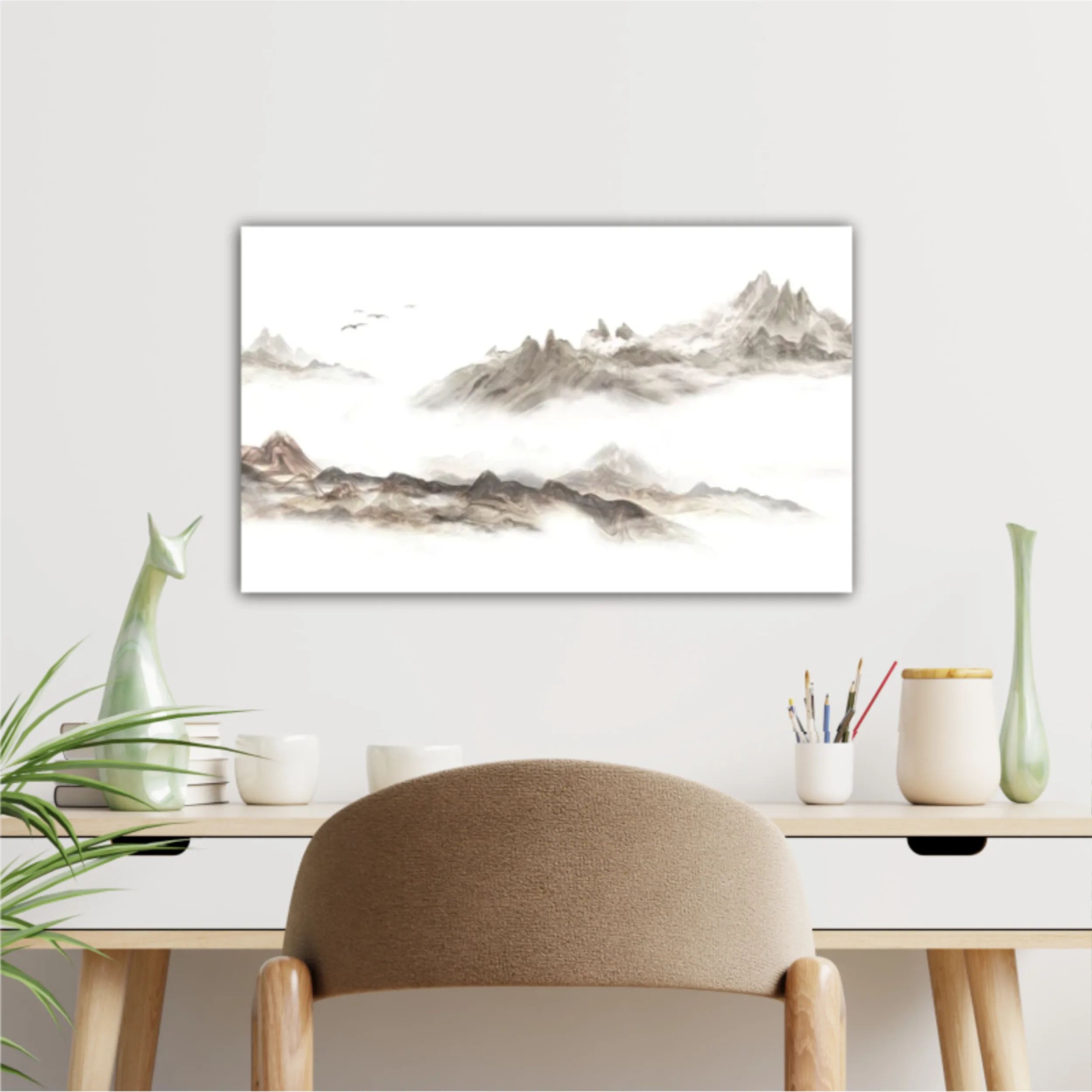 3d illustration of majestic mountain landscape