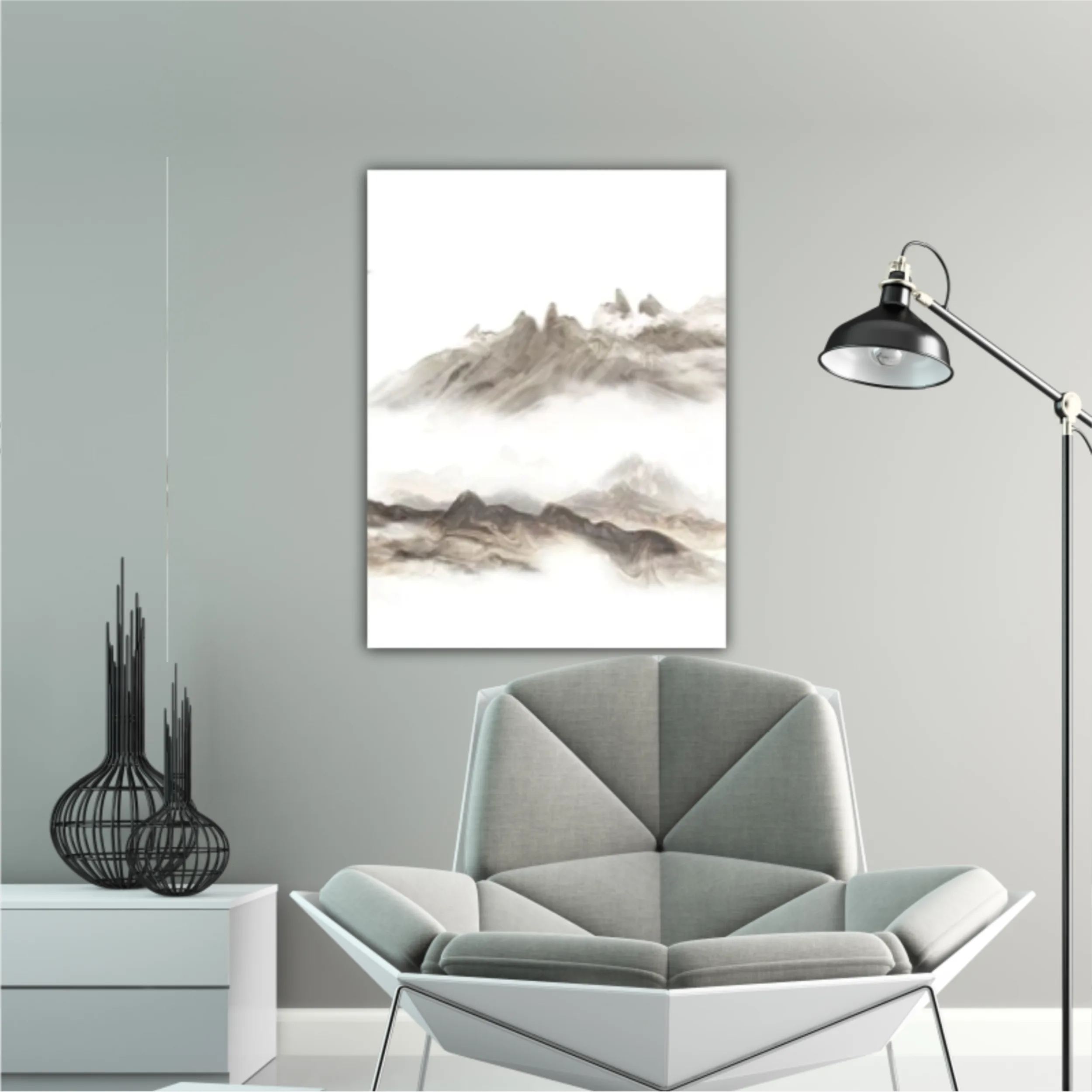 3d illustration of majestic mountain landscape