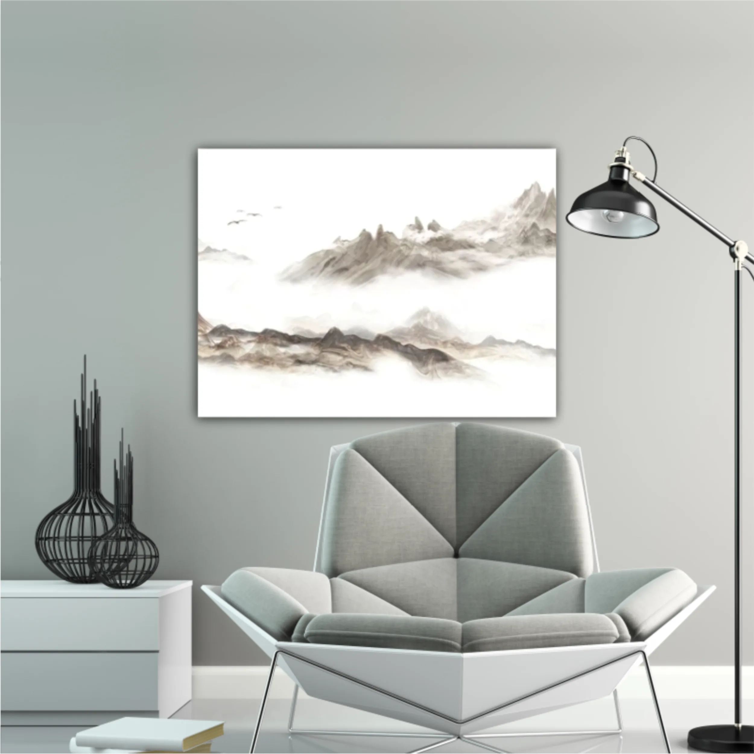 3d illustration of majestic mountain landscape