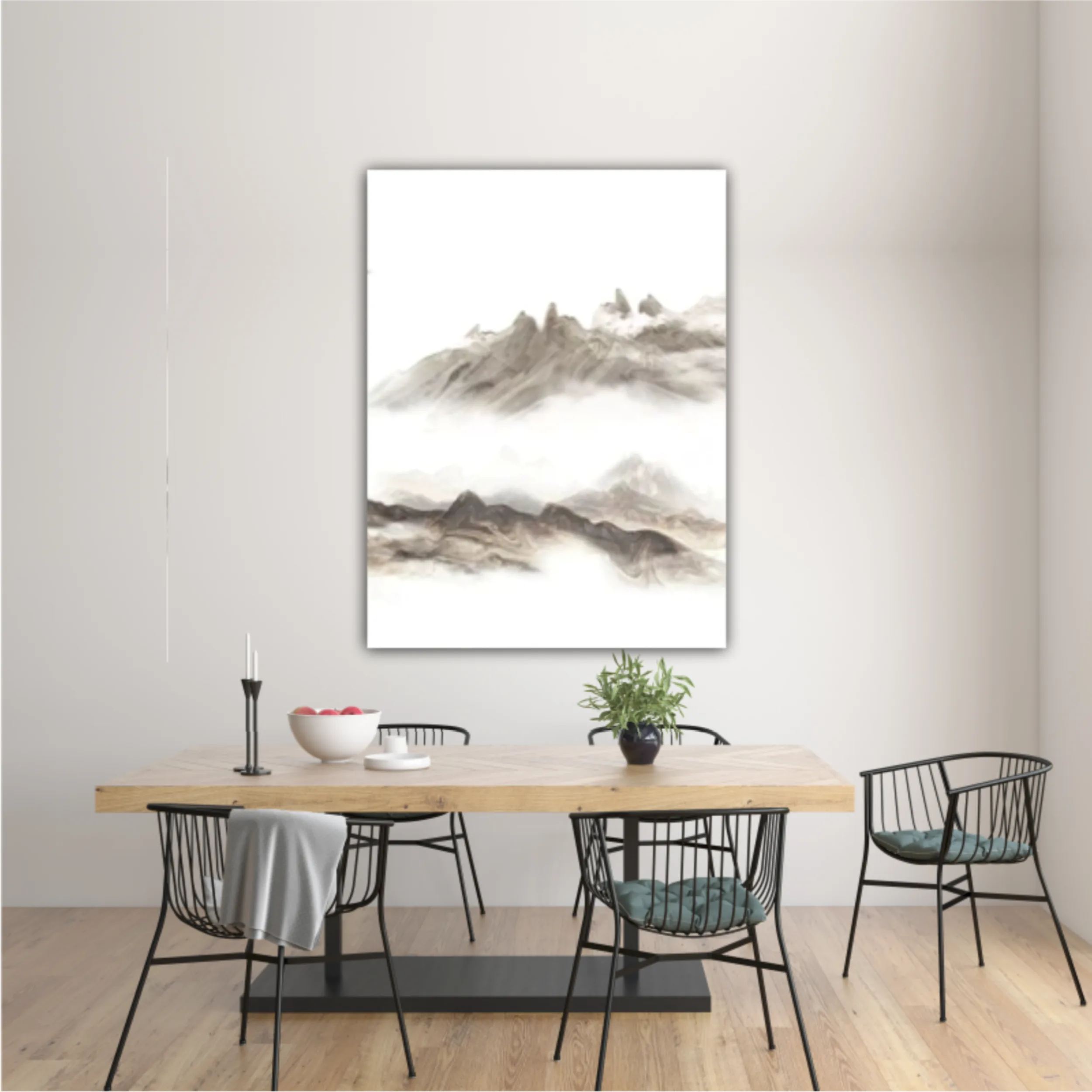 3d illustration of majestic mountain landscape